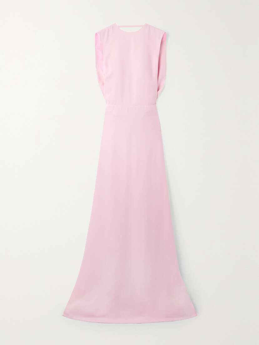 Valentino Garavani Bow-embellished Silk-cady Gown