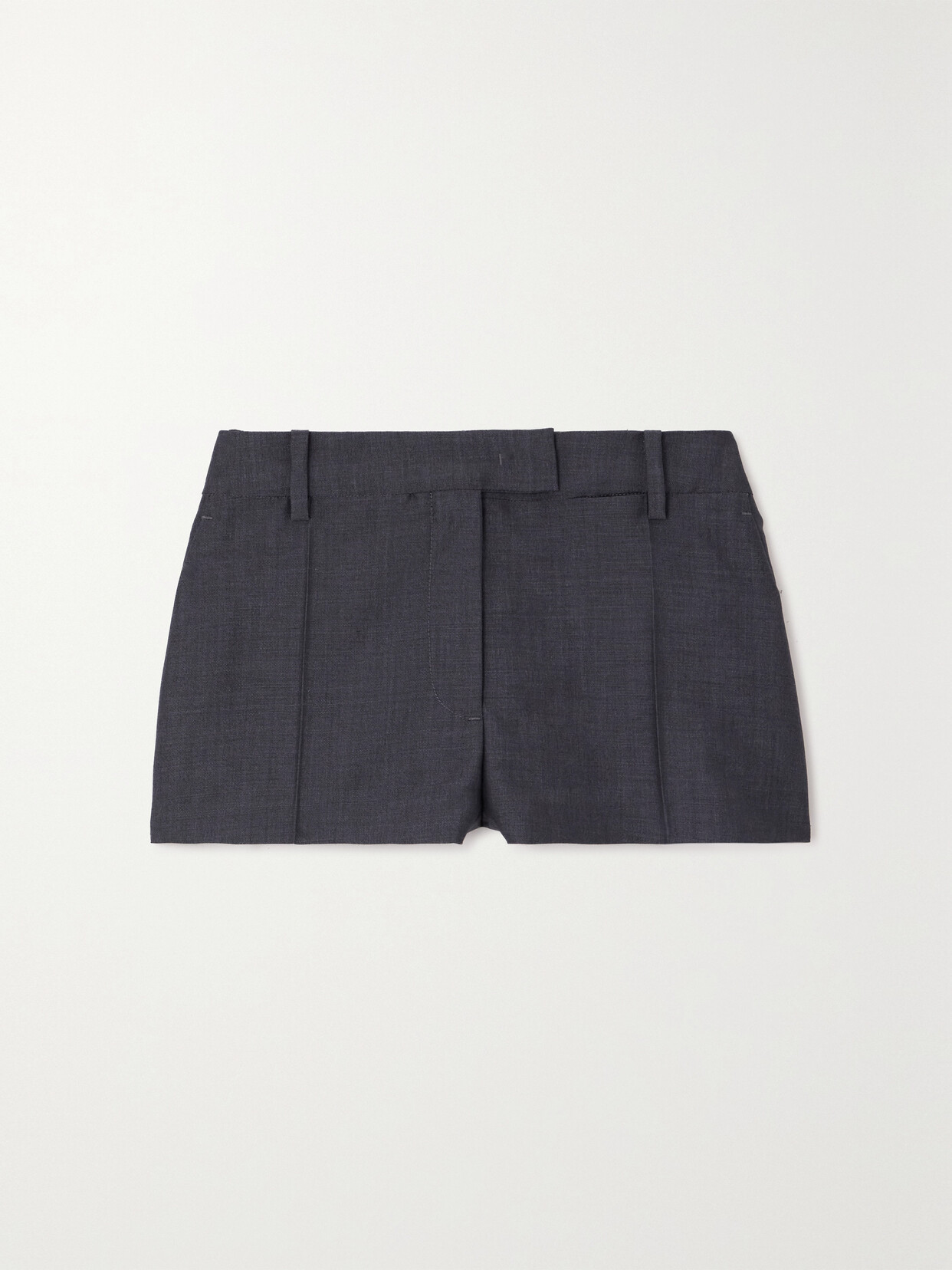 Valentino Garavani - Mohair And Wool-blend Shorts - Gray