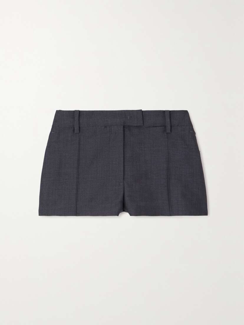 Valentino Garavani Mohair And Wool-blend Shorts