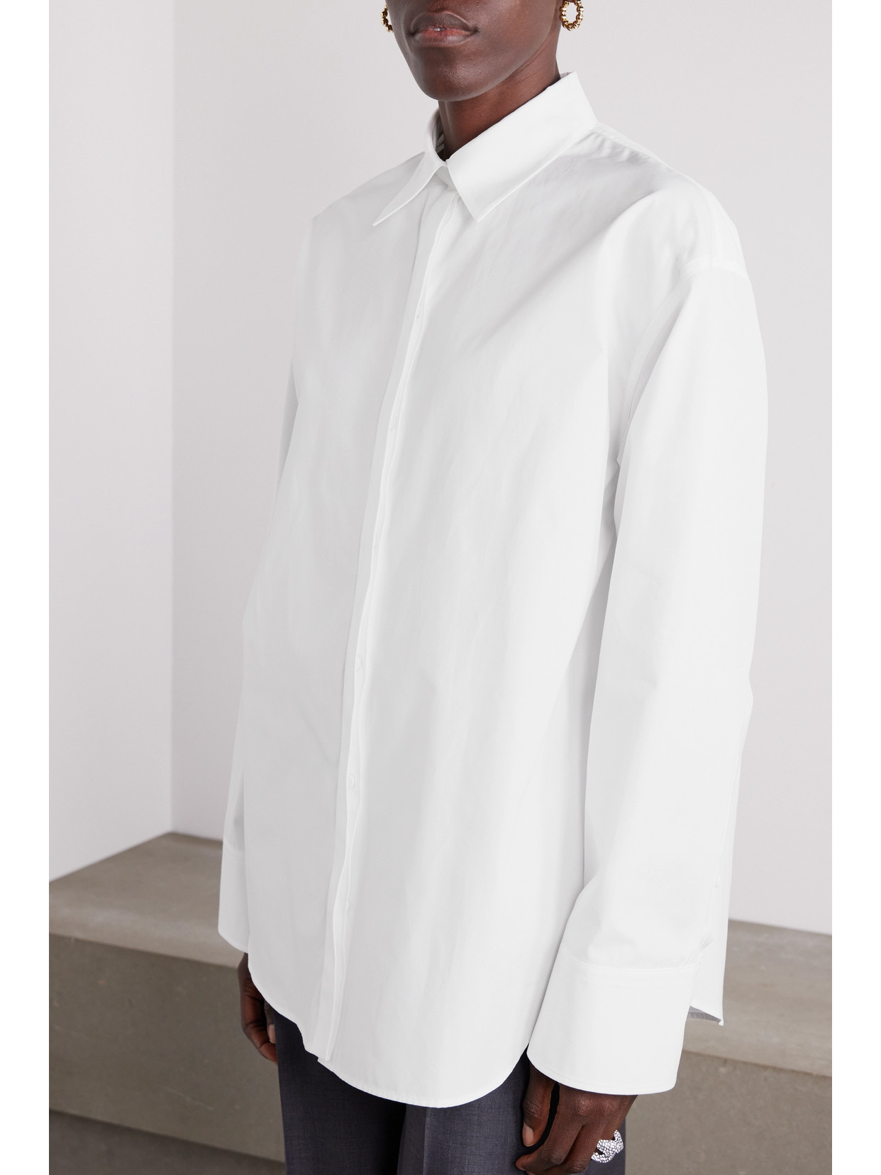 Garavani - Oversized Cotton-Poplin Shirt
