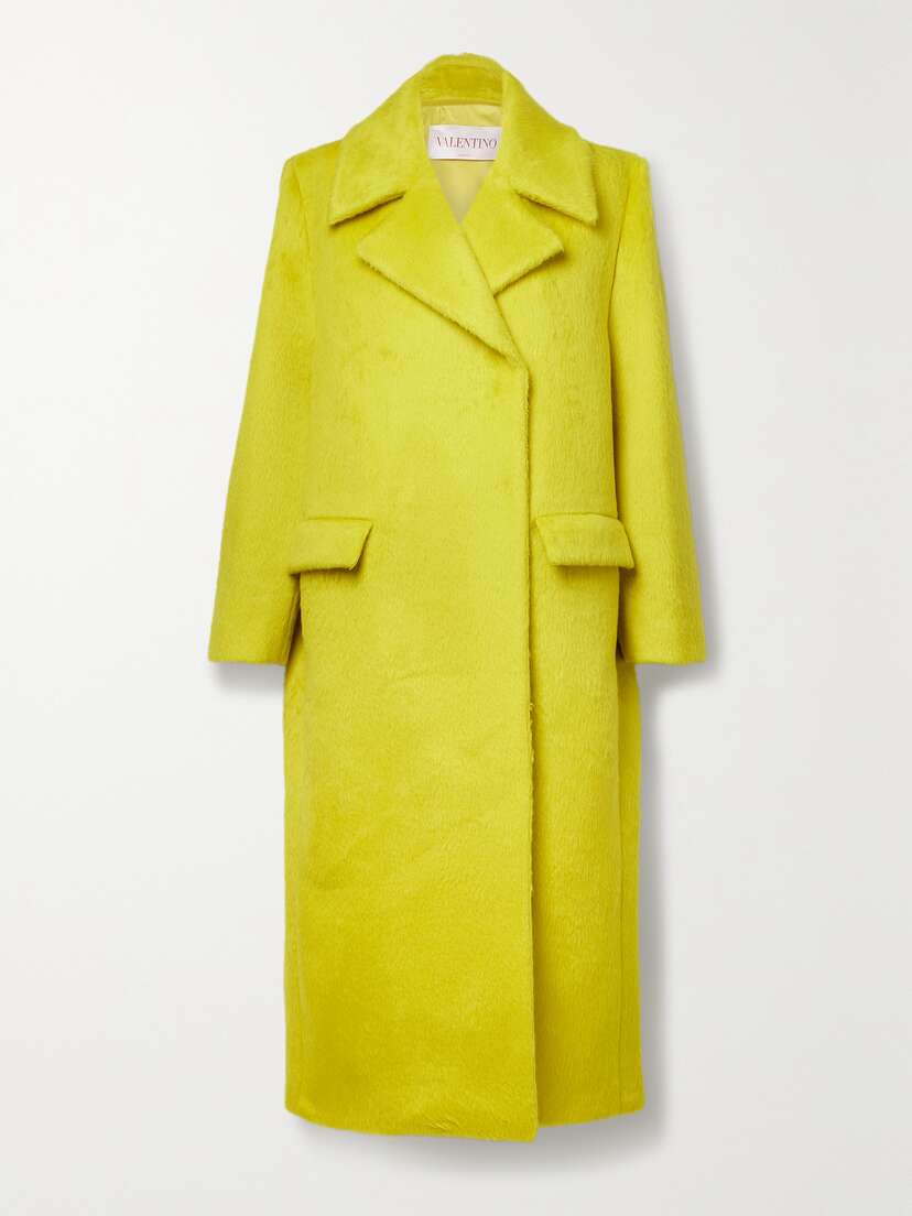 Valentino Garavani Oversized Double-breasted Llama And Wool-blend Coat