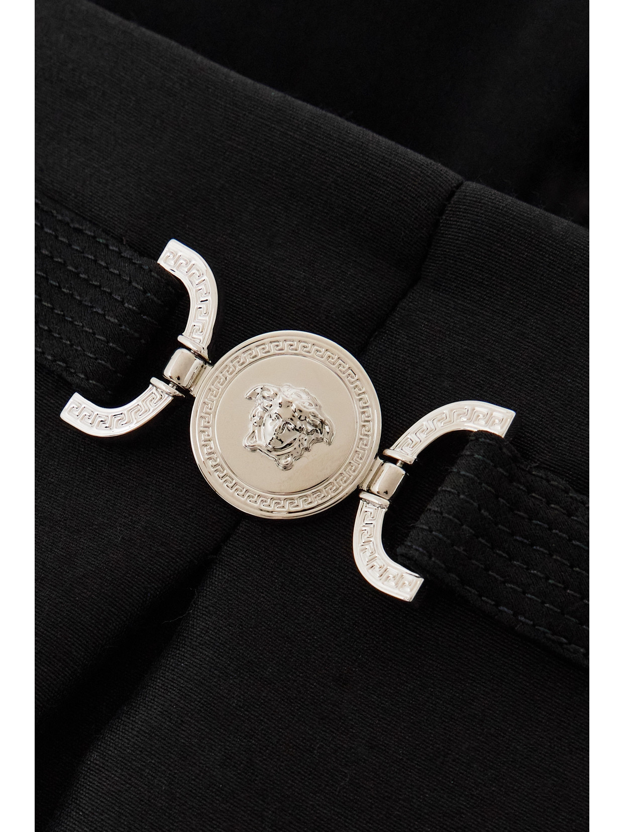 Versace Medusa '95 Box-pleat Mini Dress In Black