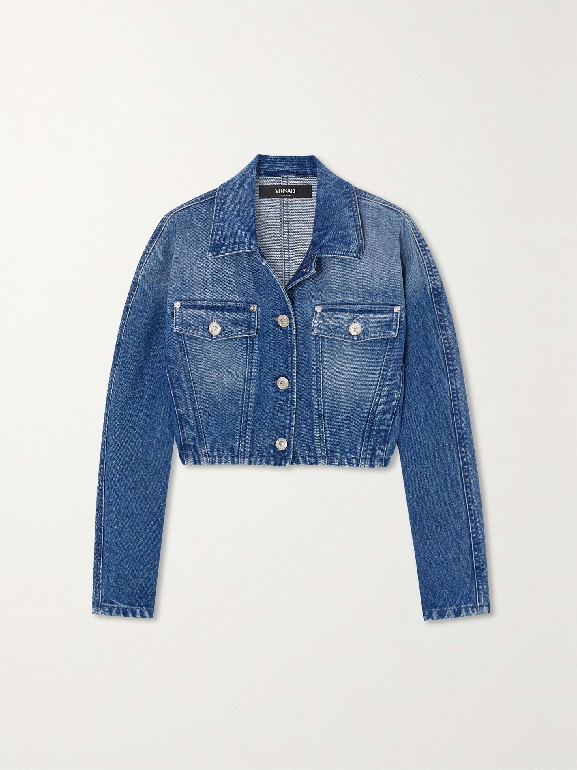 VERSACE Cropped denim jacket | NET-A-PORTER