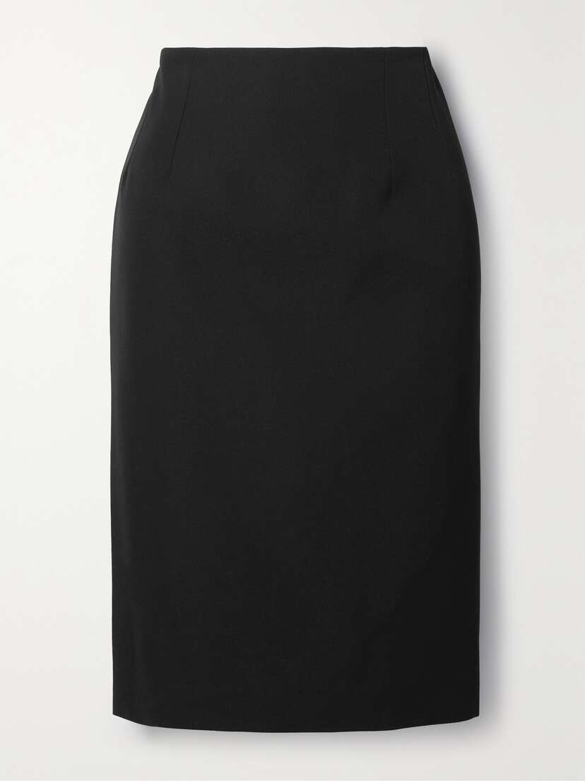 Versace Grain De Poudre Wool Skirt