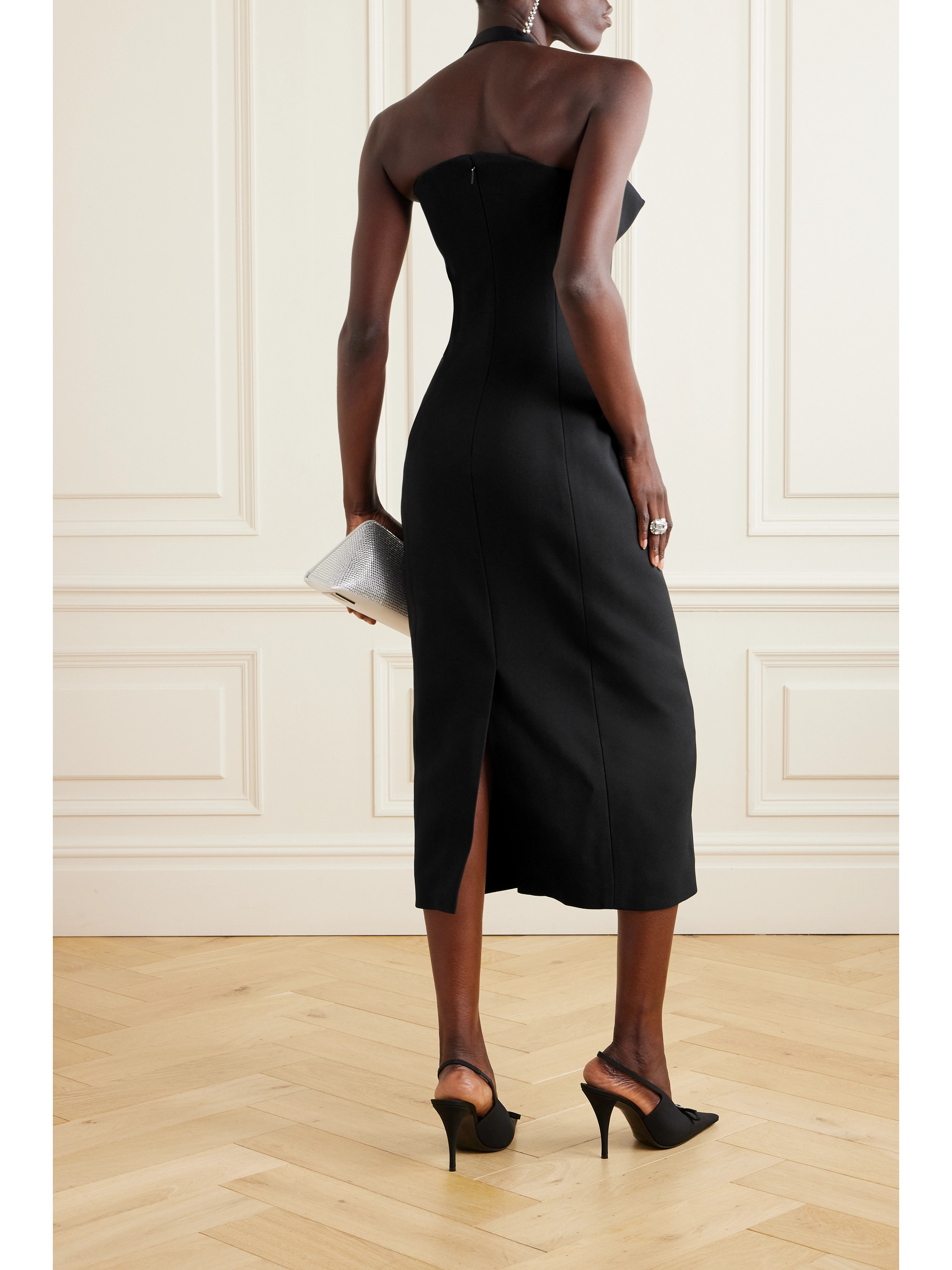 Versace Crepe halterneck midi dress