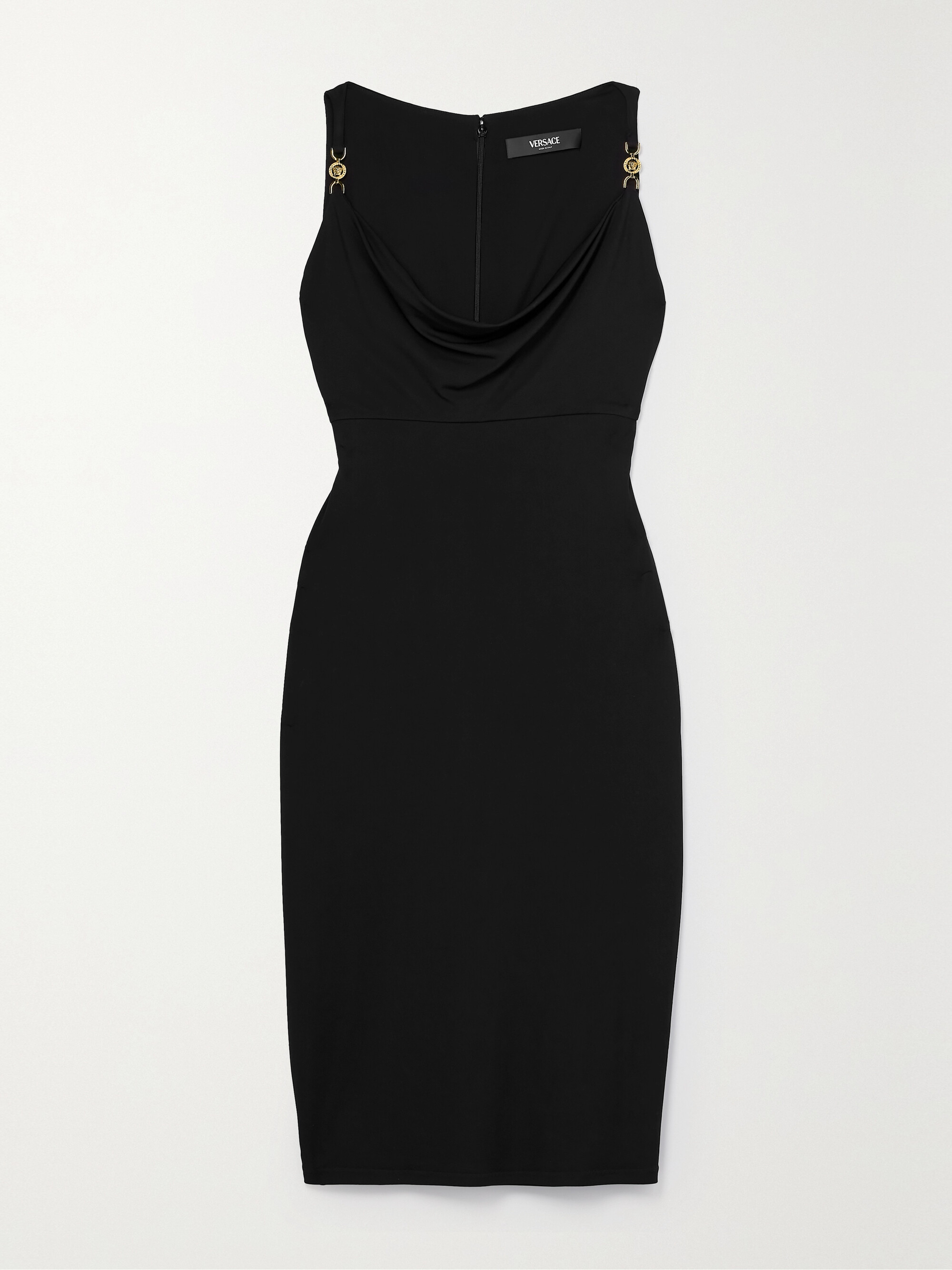 Versace Icons embellished draped jersey dress thumbnail