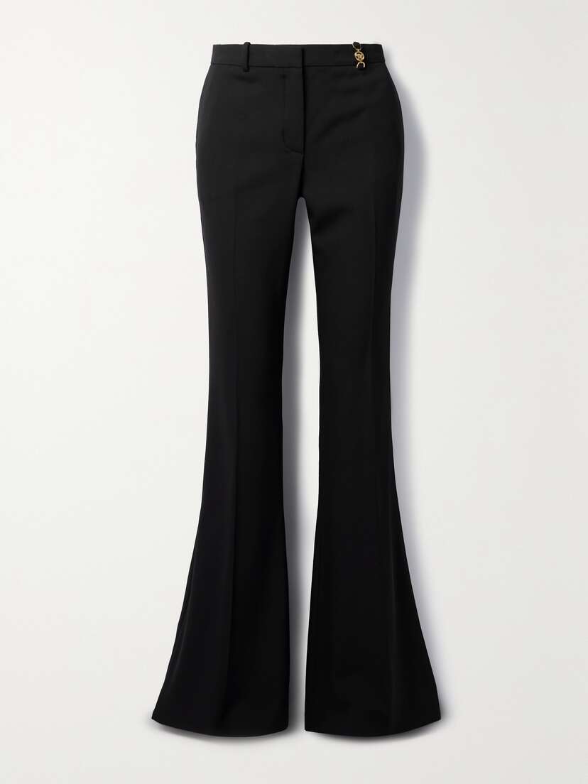 Versace Icons Embellished Wool-blend Flared Pants