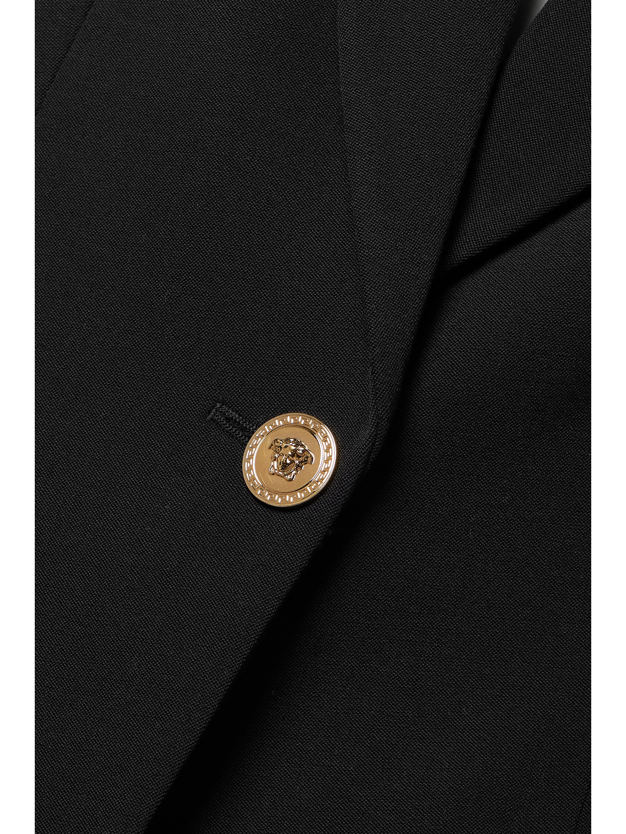 Shop Versace Icons Wool-blend Blazer In Black