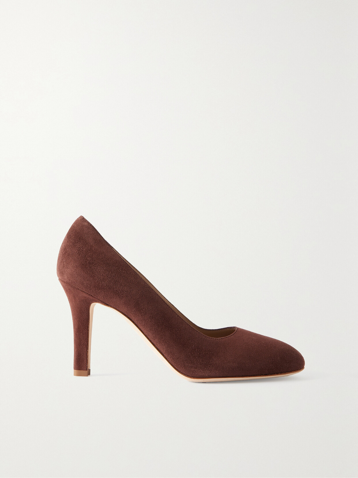 Manolo Blahnik - Verin 90 Suede Pumps - Brown