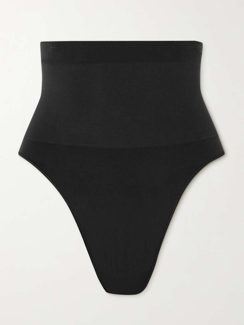 Skims Core Control High Waist Thong - Onyx