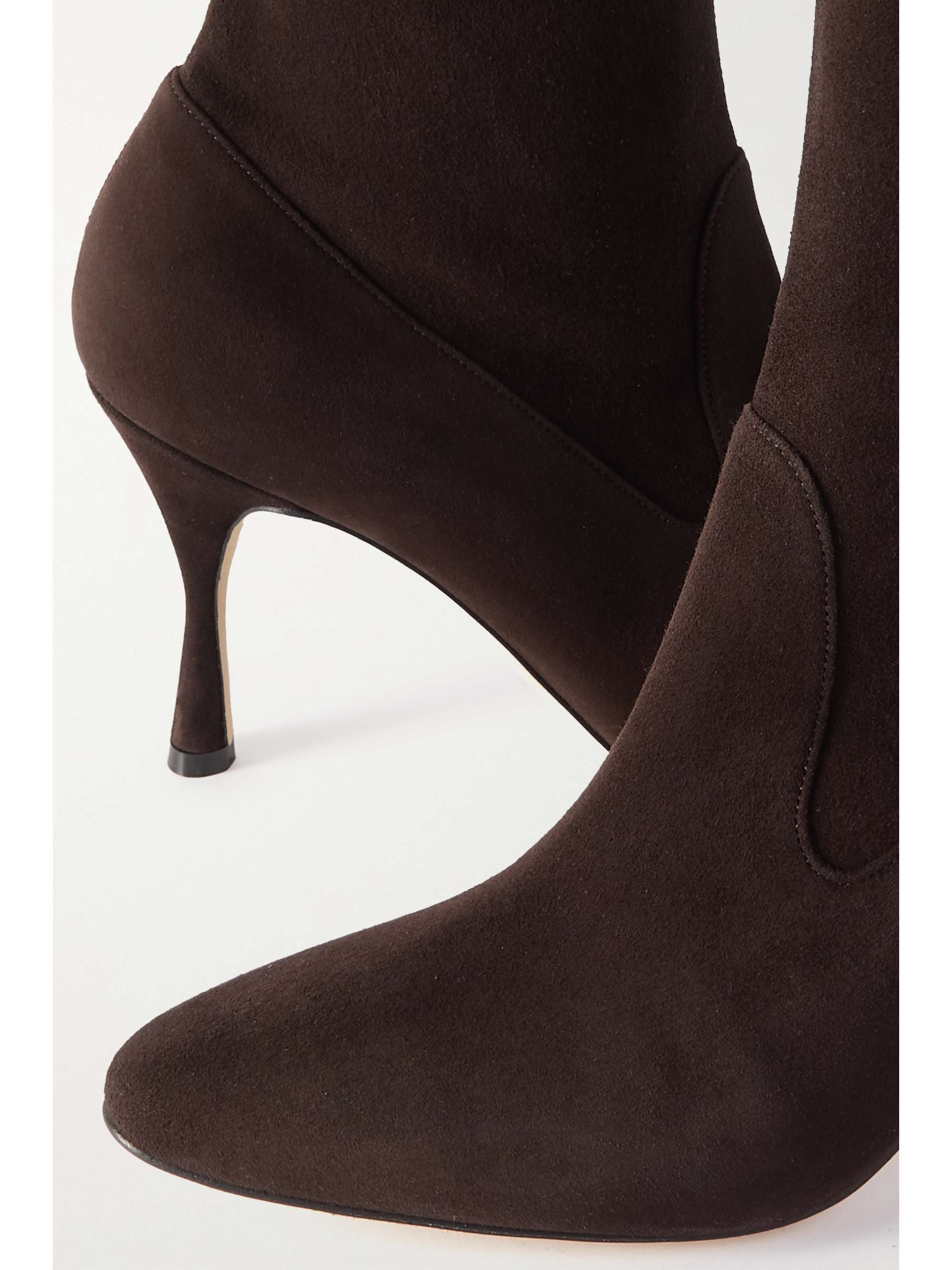 MANOLO BLAHNIK Pamfilo 90 stretch-suede knee boots