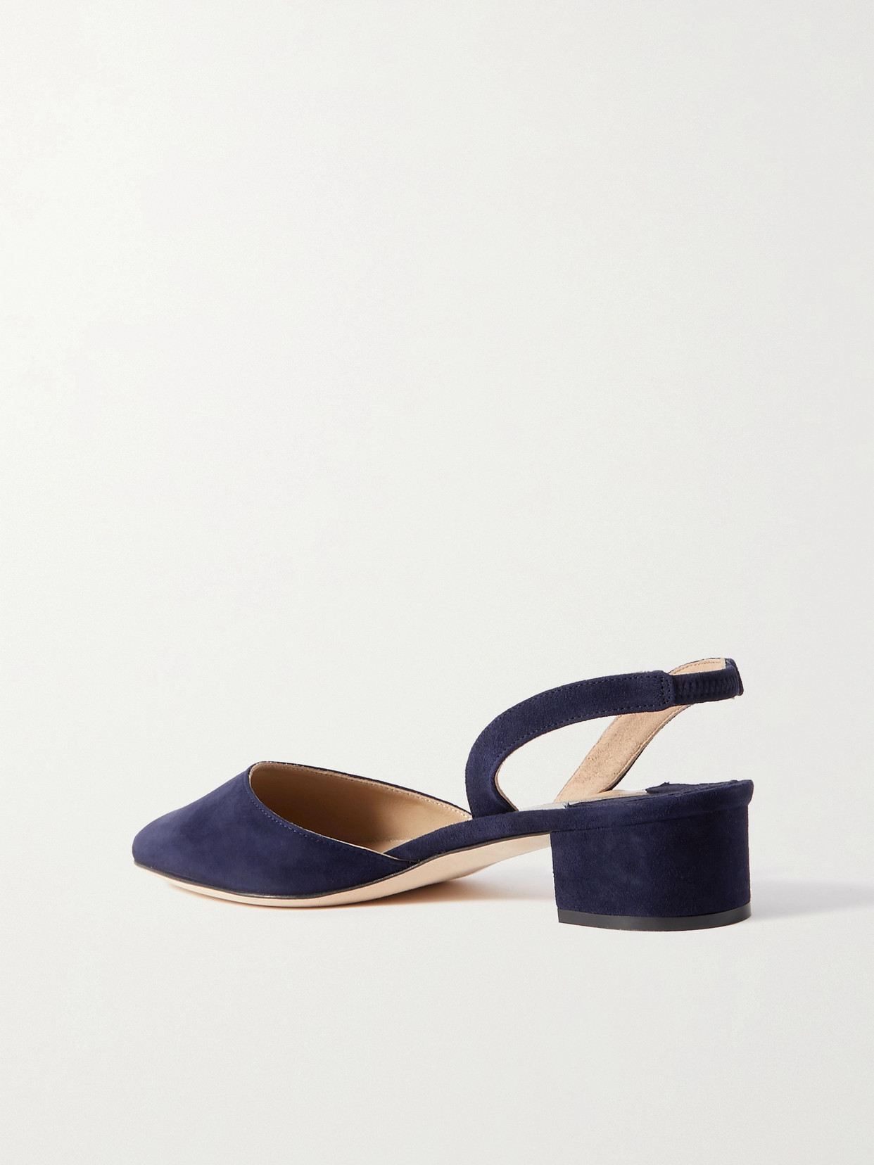 Aspro 30 Suede Slingback Point-Toe Pumps