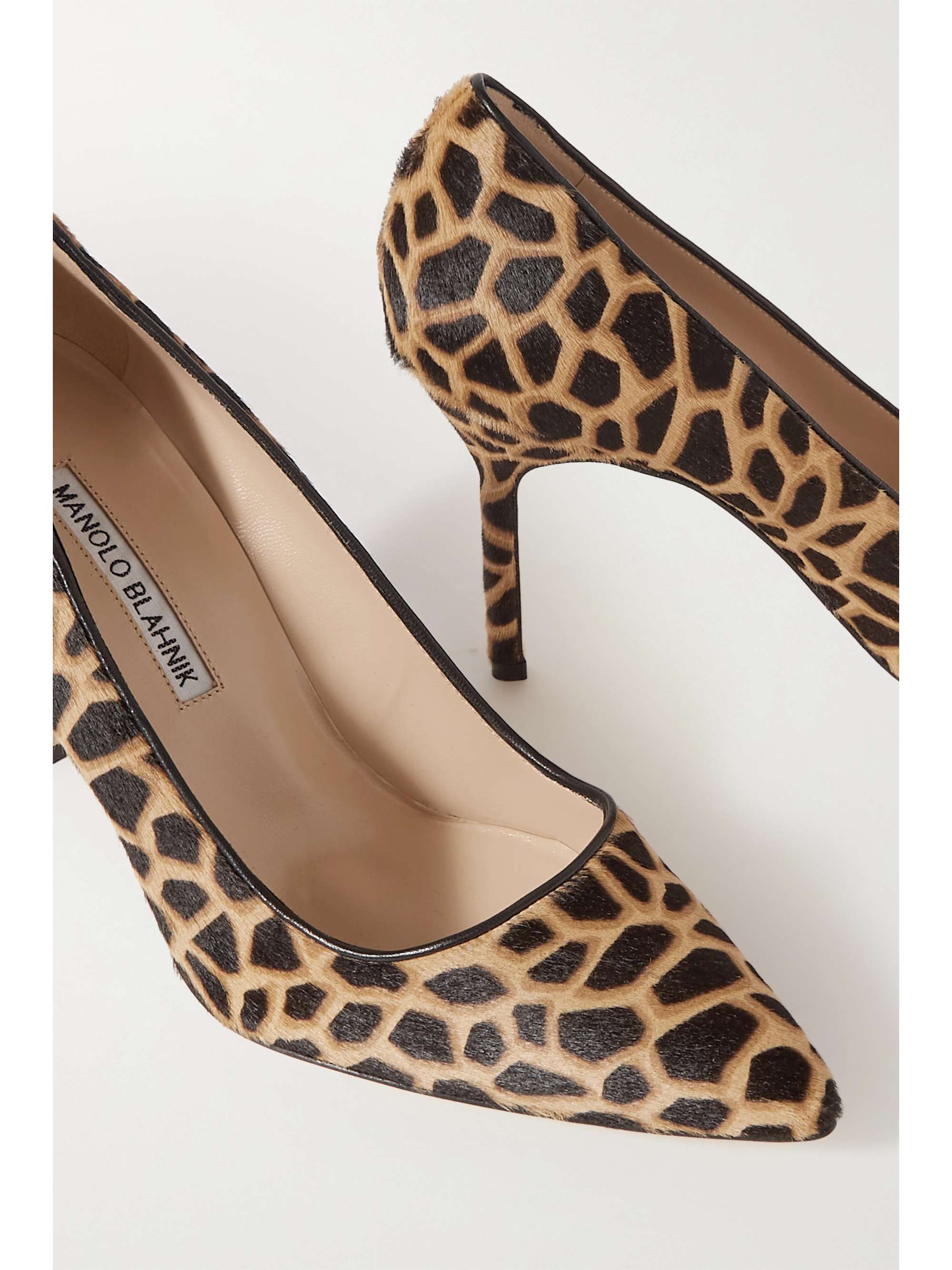 Escarpins Manolo Blahnik BB 90 - Peau Python Exotique Beige/Marron - Taille 40 - Neuf Sans Boîte