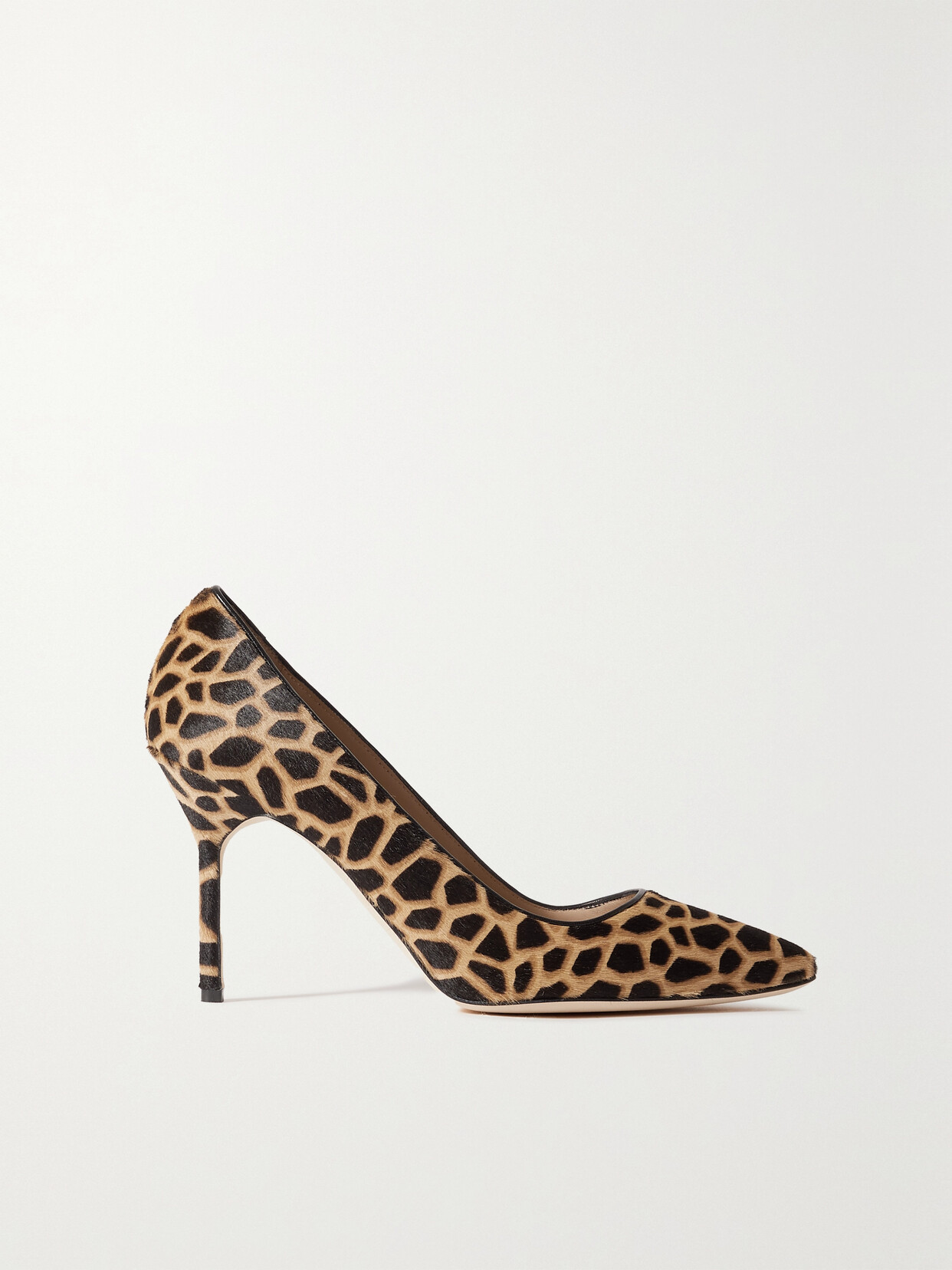 Manolo Blahnik - Bb 90 Printed Calf Hair Pumps - Brown