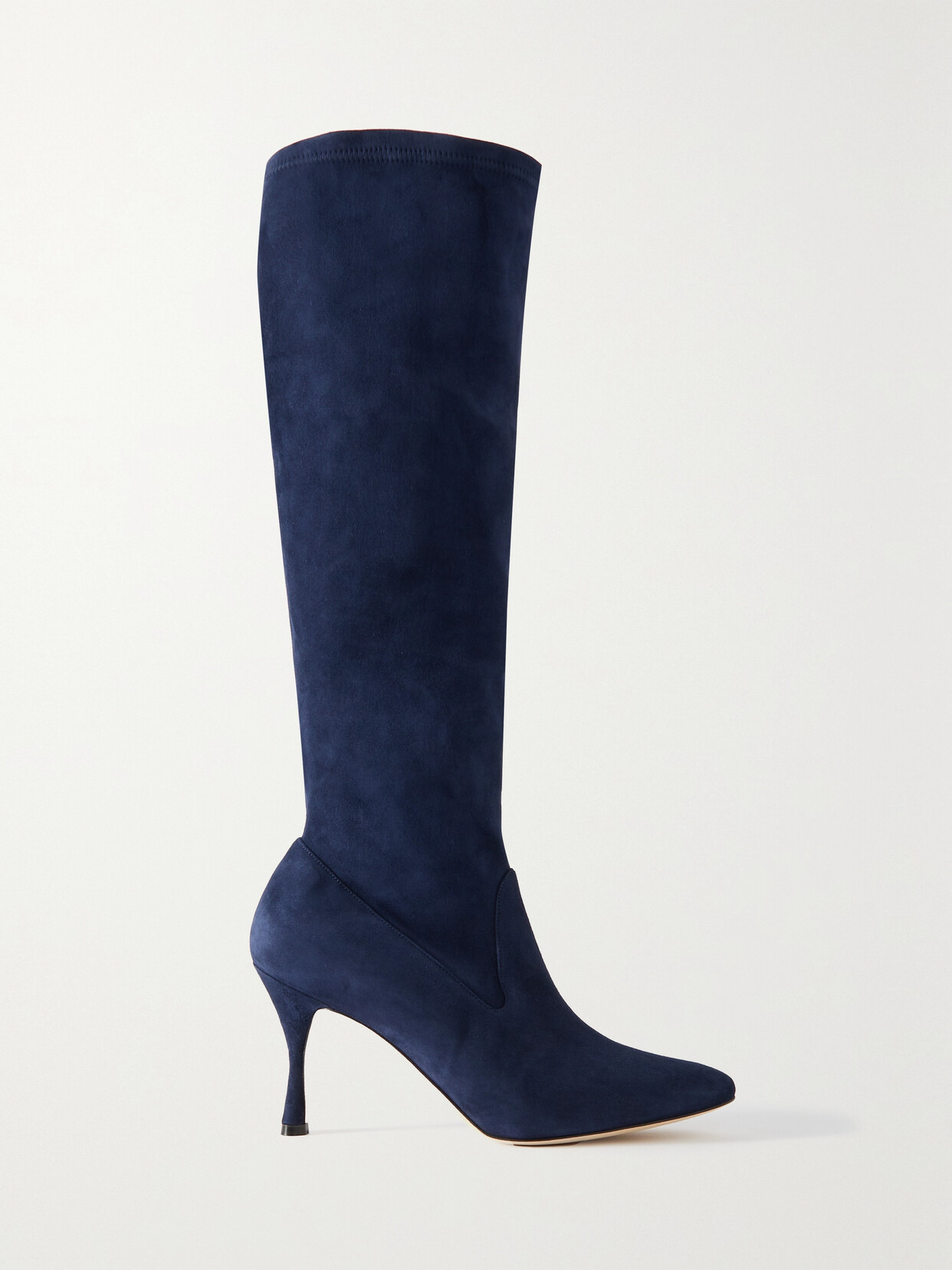 Manolo Blahnik Pamfilo 90 Stretch-suede Knee Boots - Blue