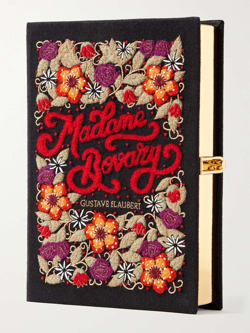Olympia Le-Tan Madame Bovary Embroidered Appliquéd Canvas Clutch