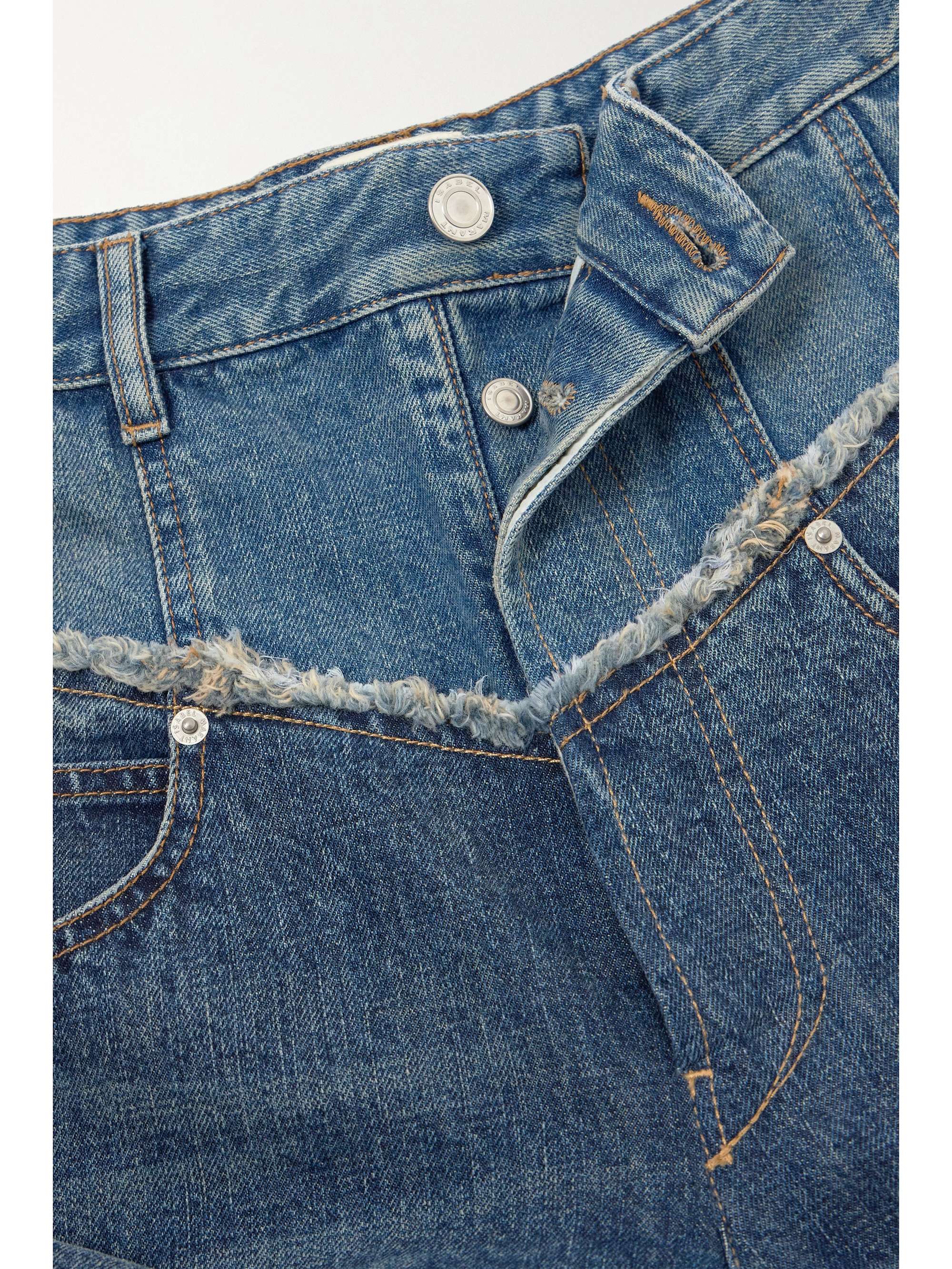 ISABEL MARANT Noemie frayed two-tone jeans | NET-A-PORTER