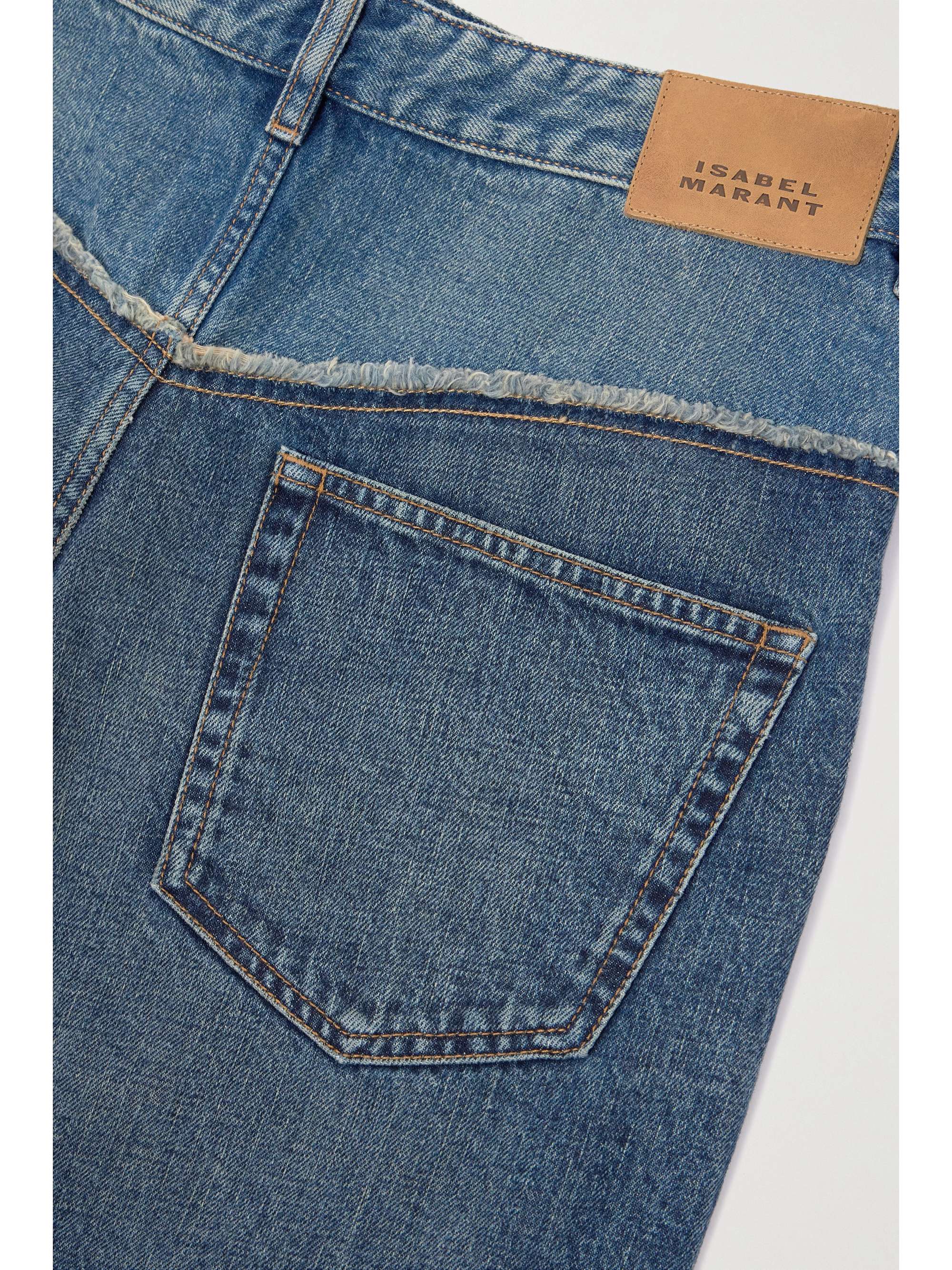 ISABEL MARANT Noemie frayed two-tone jeans | NET-A-PORTER