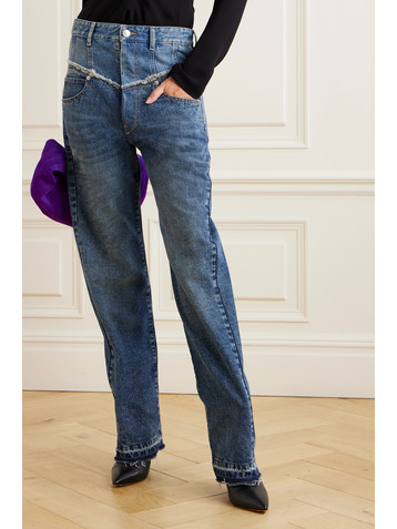 Isabel Marant Noemie frayed two-tone jeans