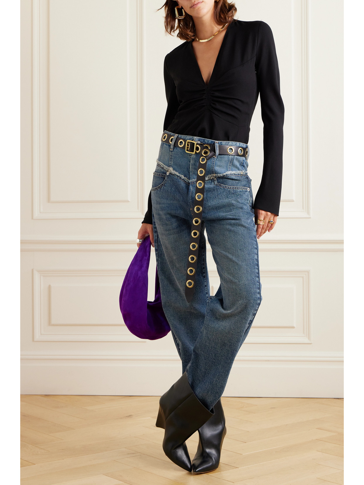 Isabel Marant Noemie Jeans In Blue