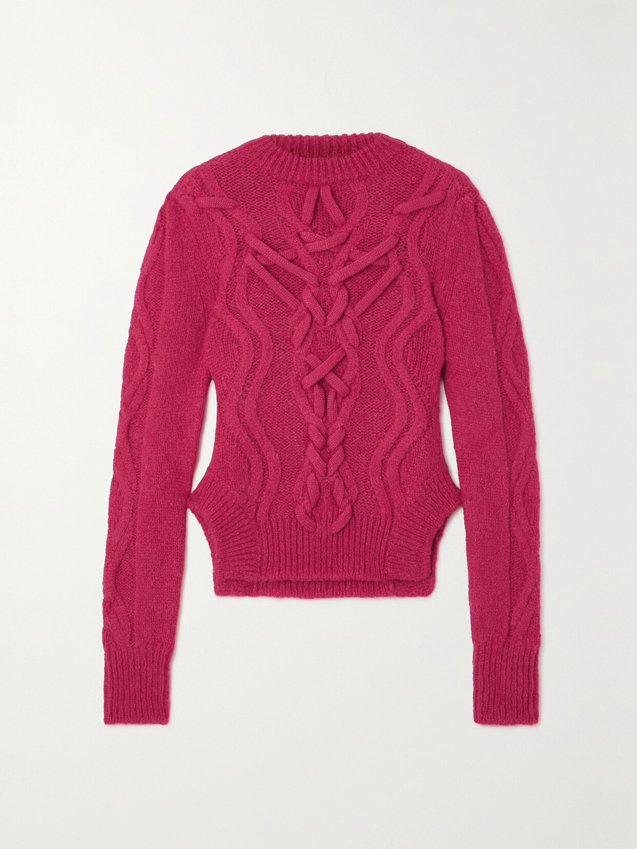 Isabel Marant Elvy Cable-knit Alpaca-blend Sweater - Pink
