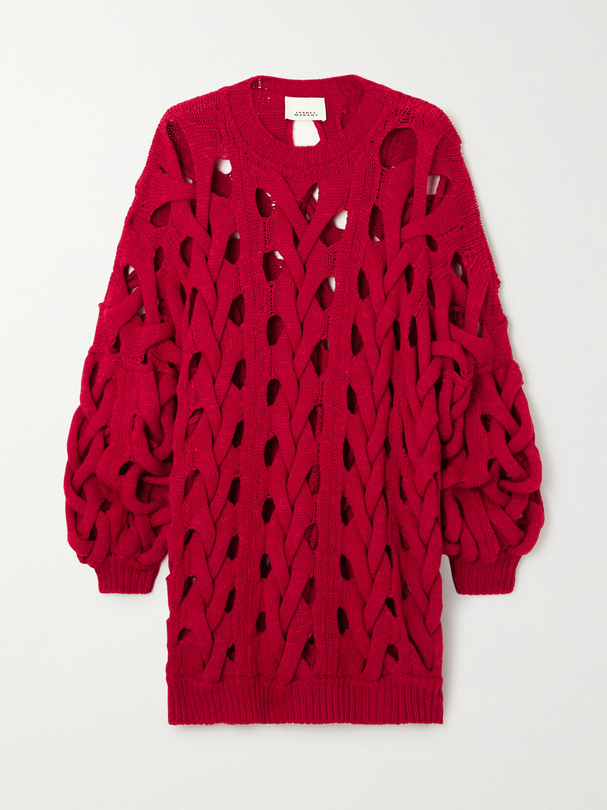 Isabel Marant Ella Oversized Open-knit Merino Wool-blend Sweater