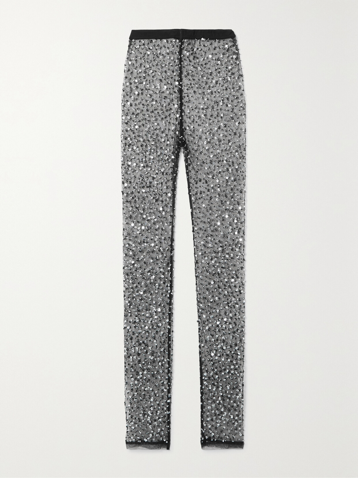 Isabel Marant - Tanael Crystal-embellished Tulle Leggings - Silver