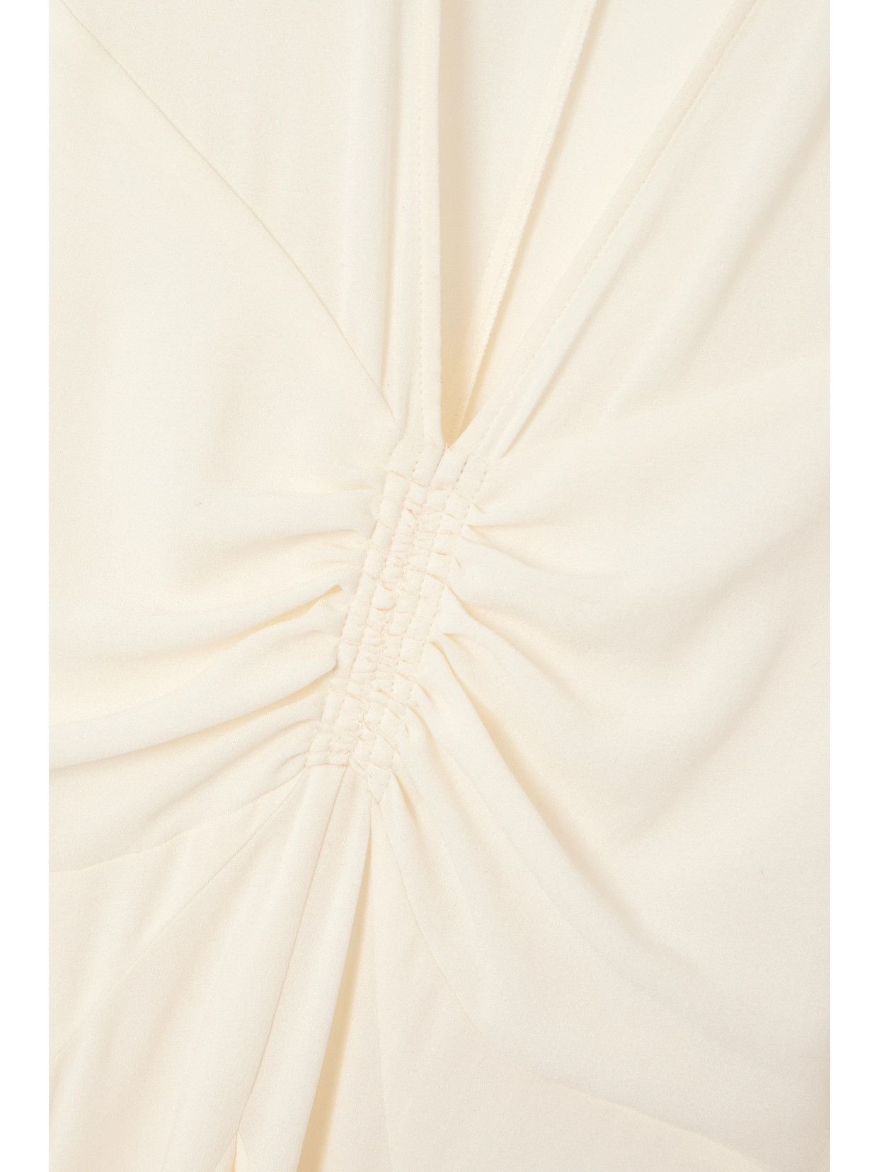 Isabel Marant Usmara Gathered Crepe Mini Dress In Off-white