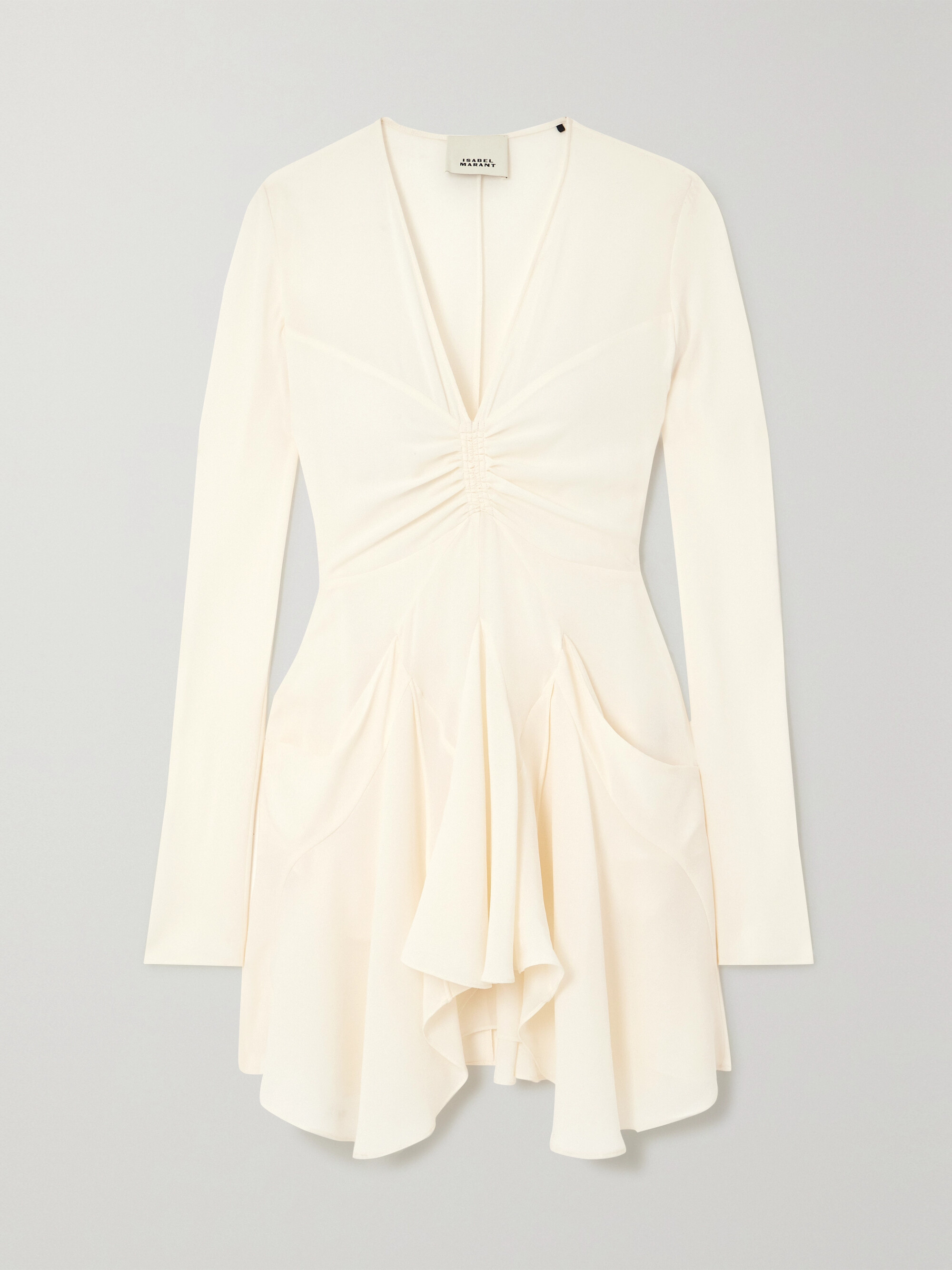 Isabel Marant Usmara gathered crepe mini dress thumbnail