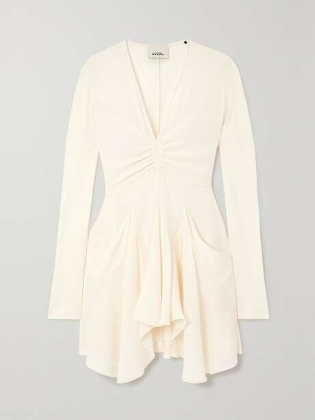 ISABEL MARANT Usmara gathered crepe mini dress | NET-A-PORTER