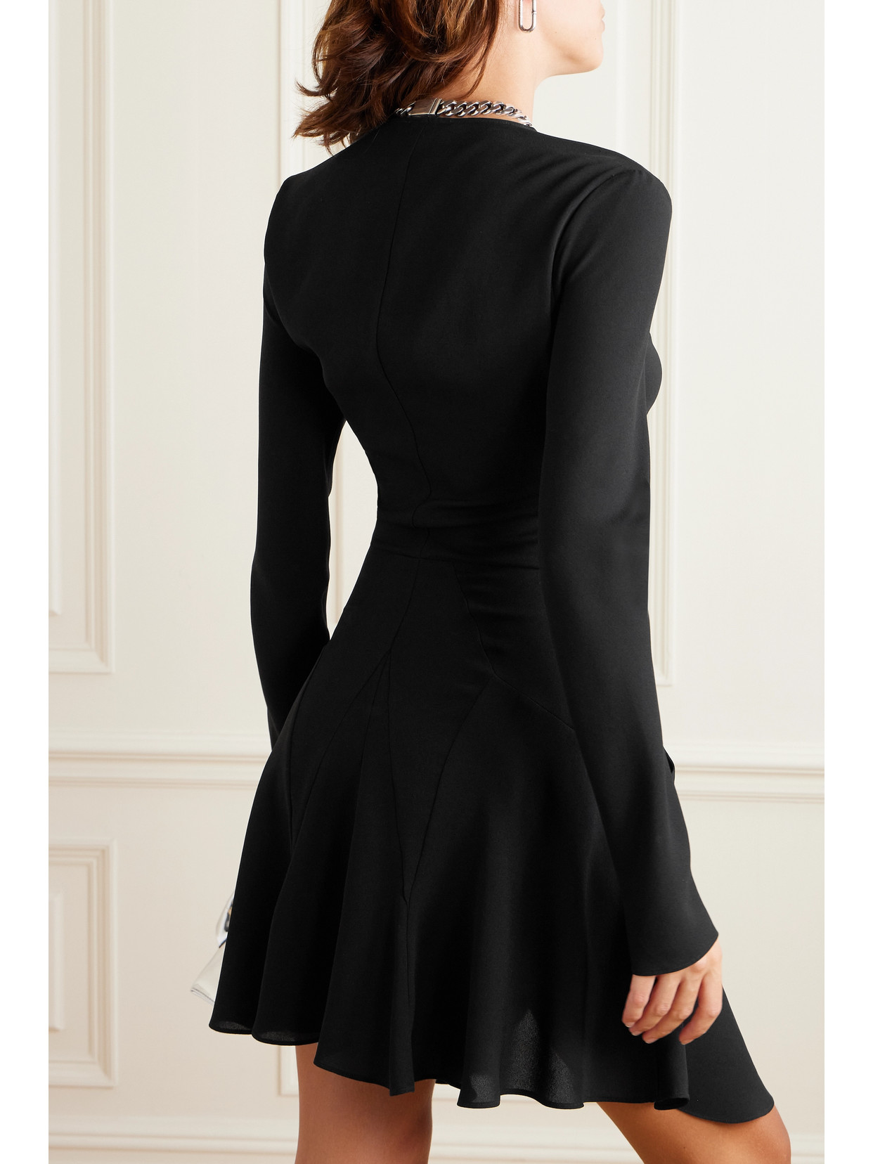 Isabel Marant Usmara Gathered Crepe Mini Dress In Black