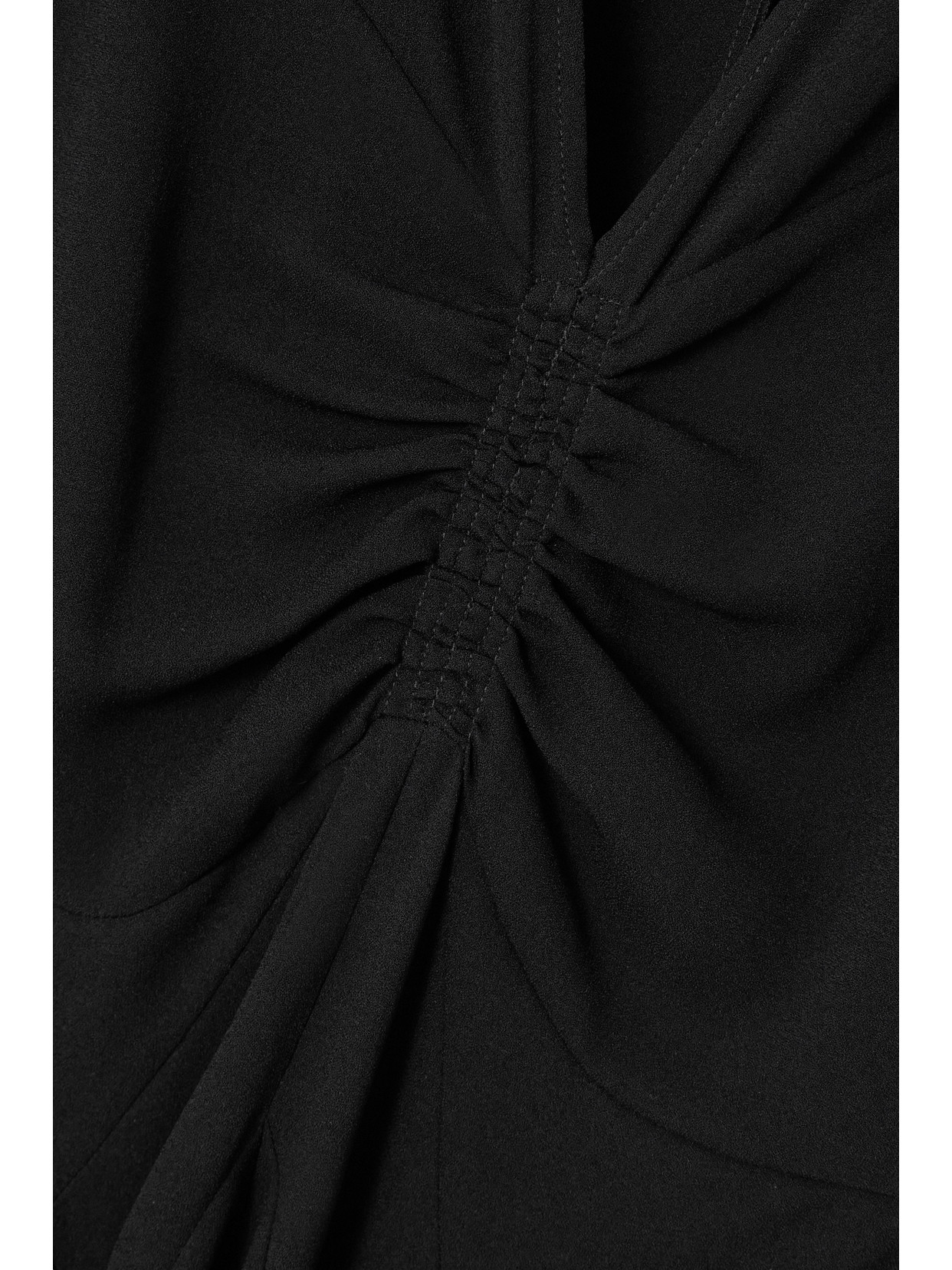 Isabel Marant Usmara Gathered Crepe Mini Dress In Black