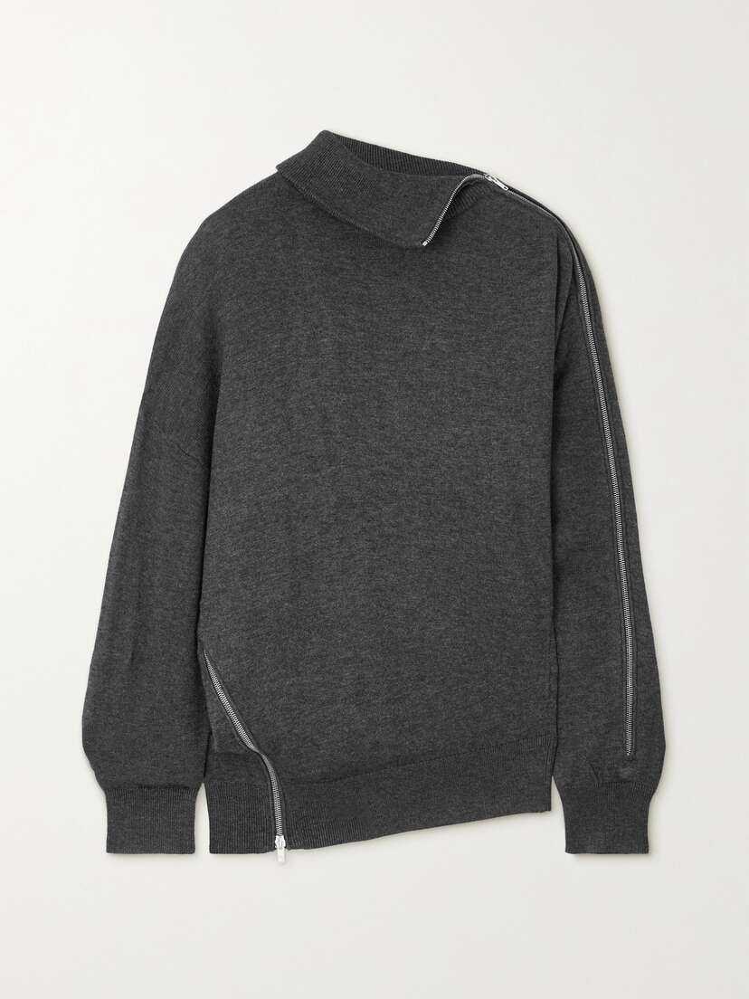 Isabel Marant Gaelo Zip-embellished Knitted Sweater