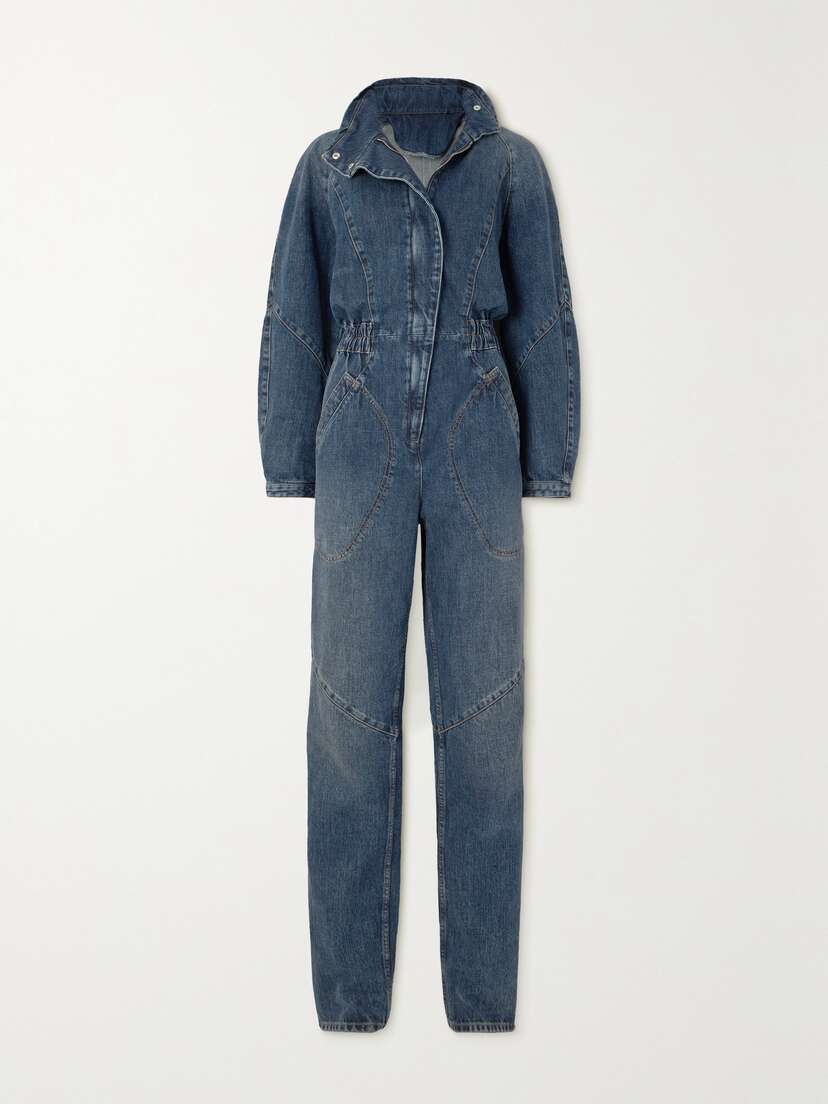 Isabel Marant Kimea Paneled Denim Jumpsuit