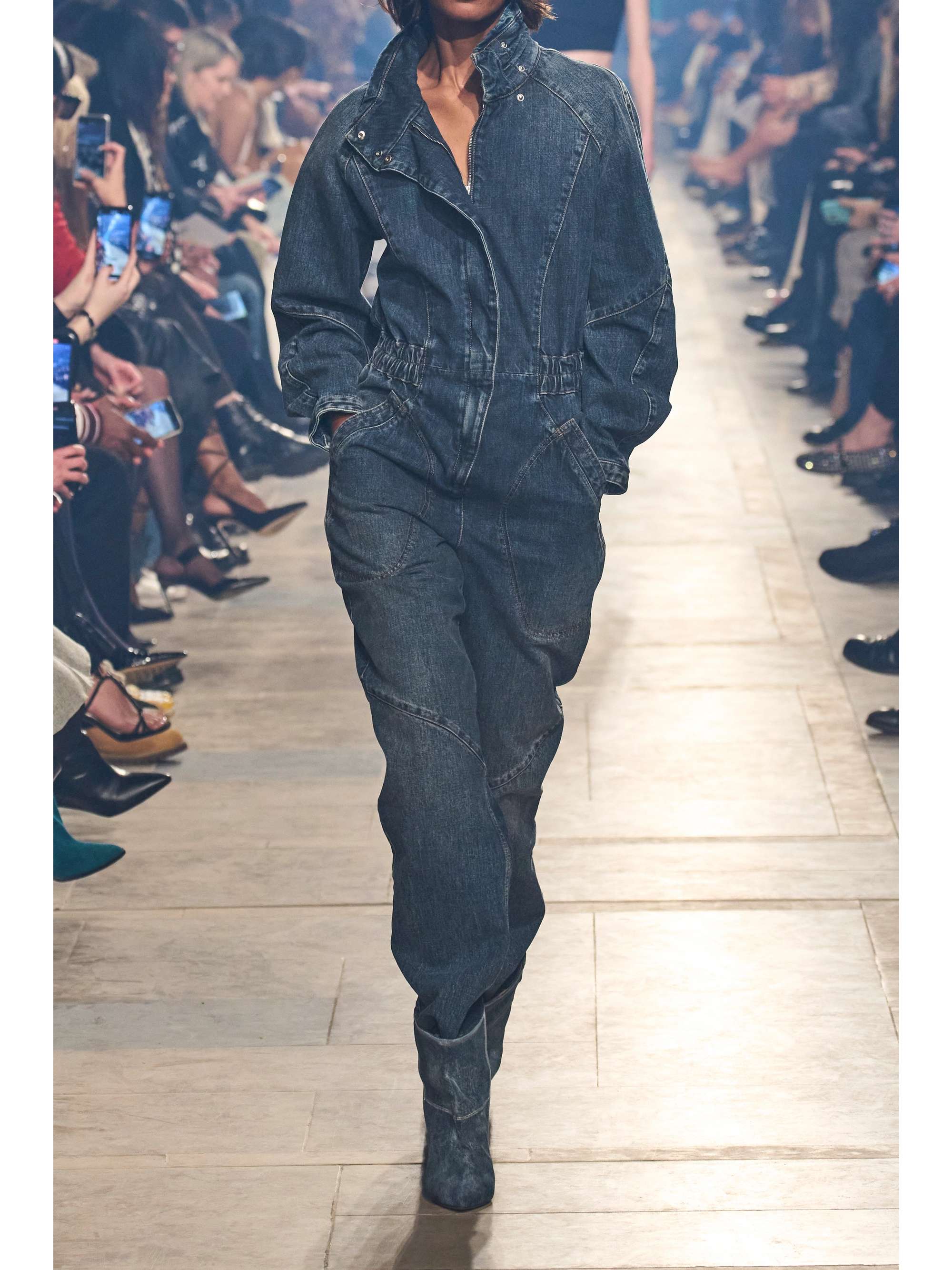 ISABEL MARANT Kimea paneled denim jumpsuit | NET-A-PORTER