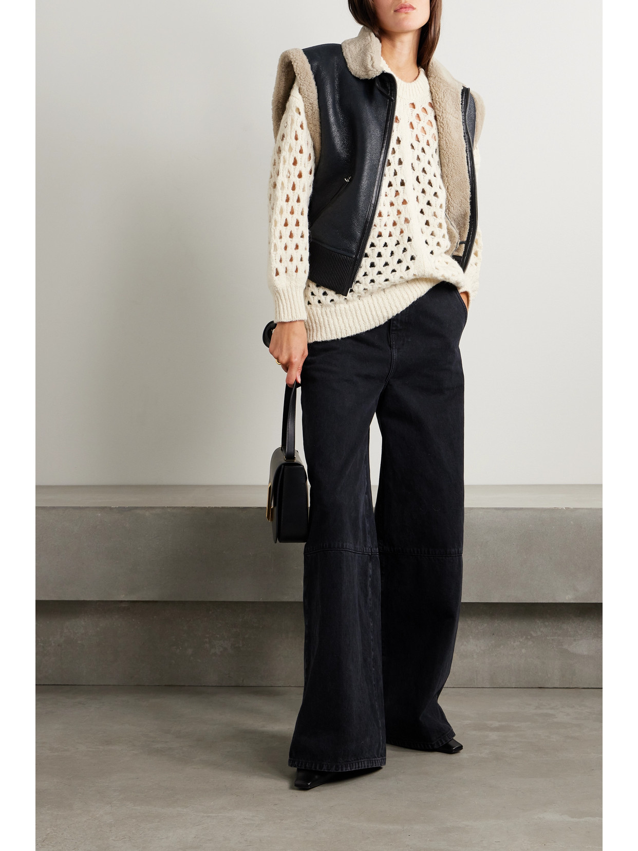 Isabel Marant Tane Open-knit Alpaca-blend Sweater In Off-white