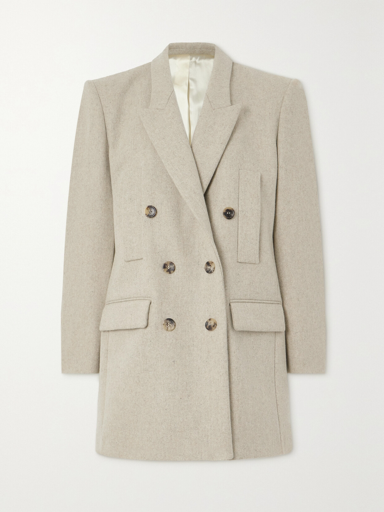 Isabel Marant - Floyd Double-breasted Wool-felt Blazer - Neutrals