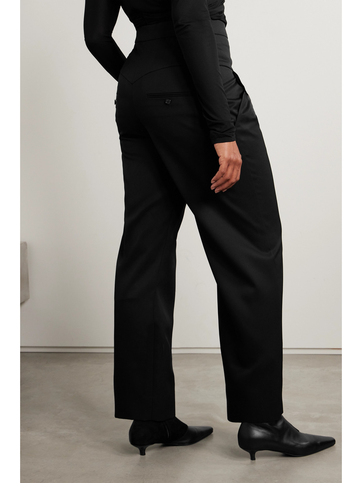 Isabel Marant Staya Straight-leg Wool-twill Pants In Black