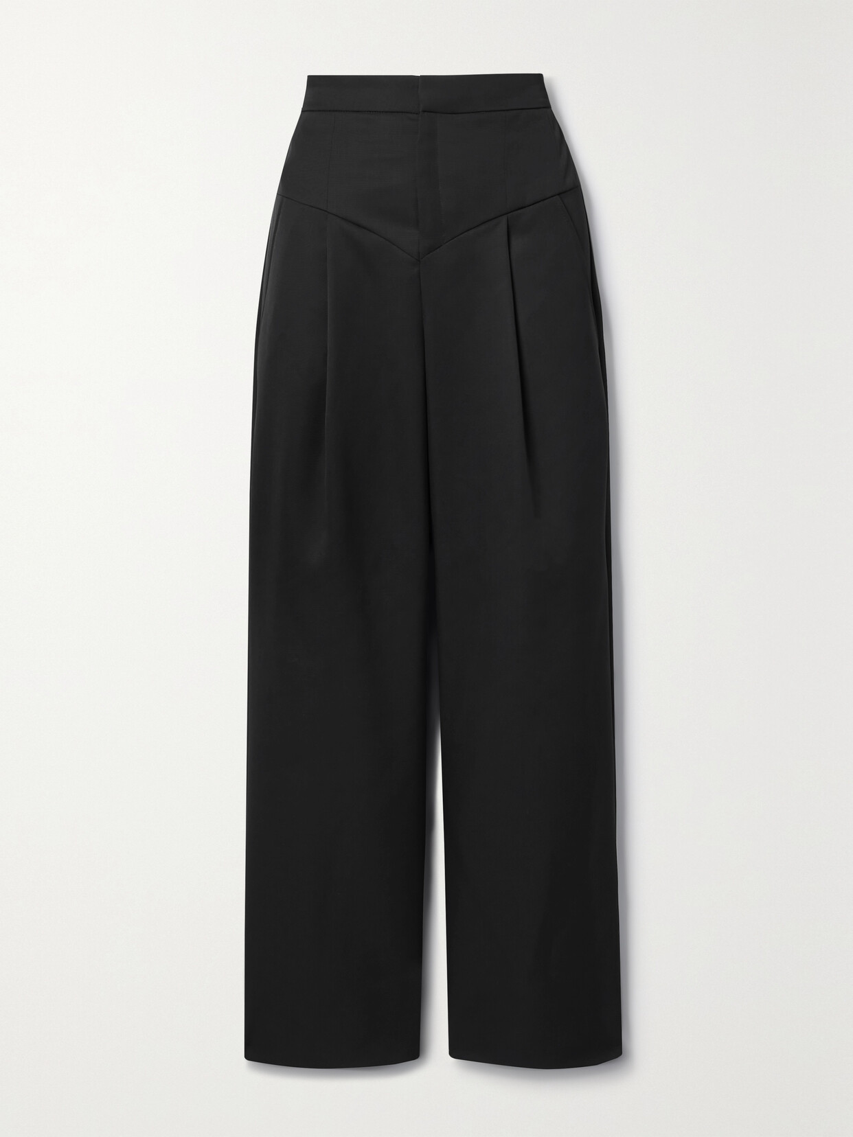 Shop Isabel Marant Staya Straight-leg Wool-twill Pants In Black