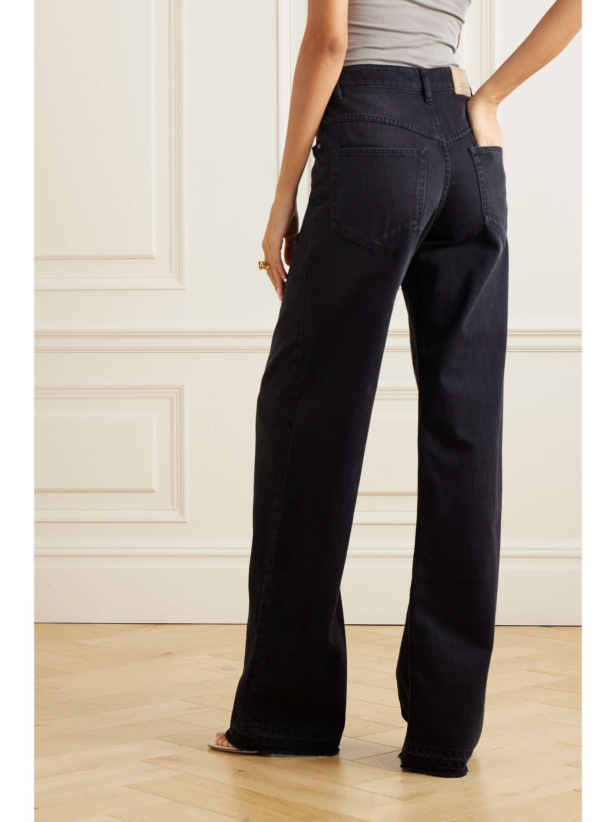 ISABEL MARANT Noldy paneled high-rise wide-leg jeans | NET-A-PORTER