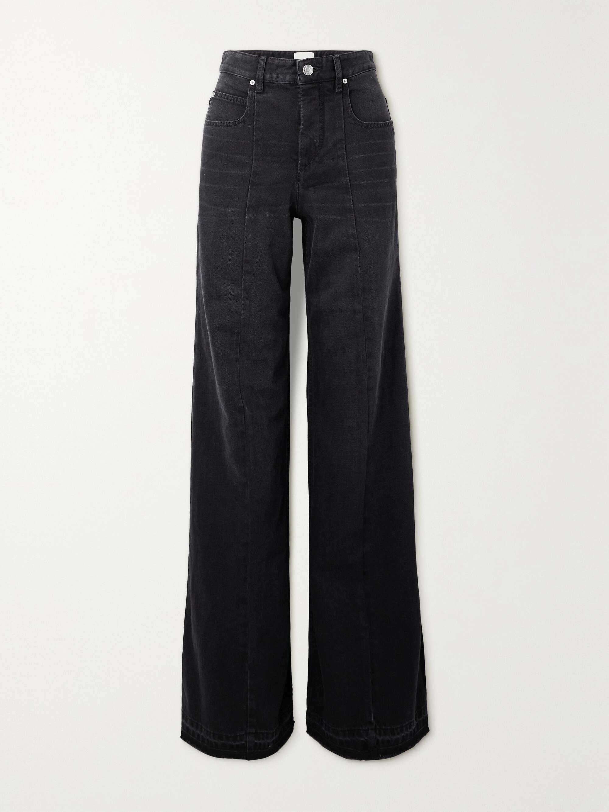 ISABEL MARANT Noldy paneled high-rise wide-leg jeans | NET-A-PORTER