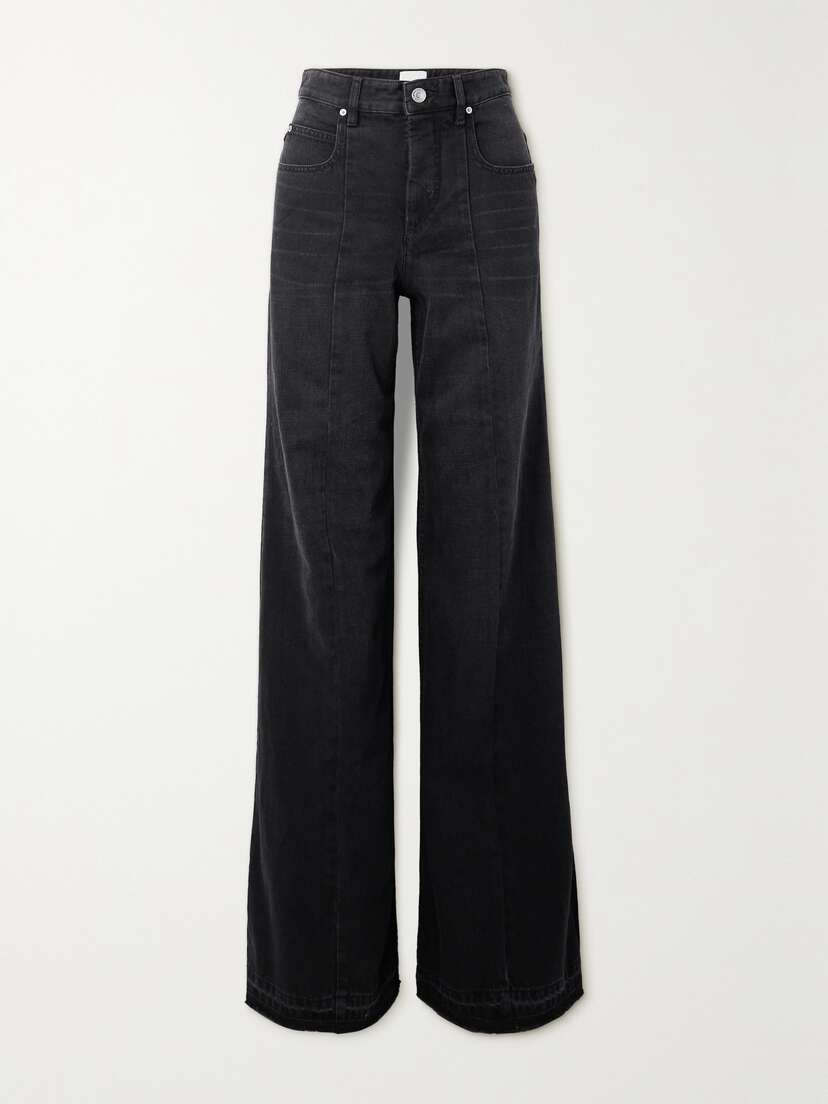 Isabel Marant Noldy Paneled High-rise Wide-leg Jeans