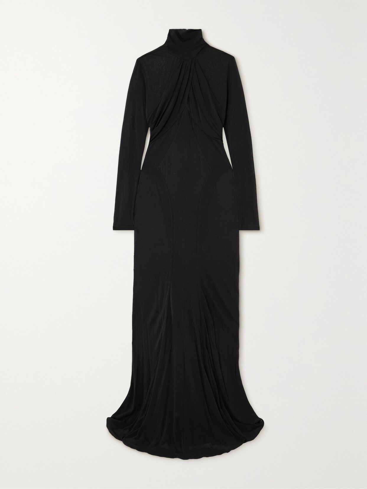 Isabel Marant Rimma Twist-front Jersey Turtleneck Maxi Dress - Black