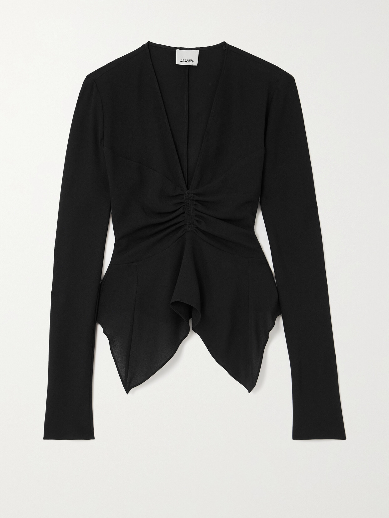 Isabel Marant - Ulietta Gathered Crepe Blouse - Black