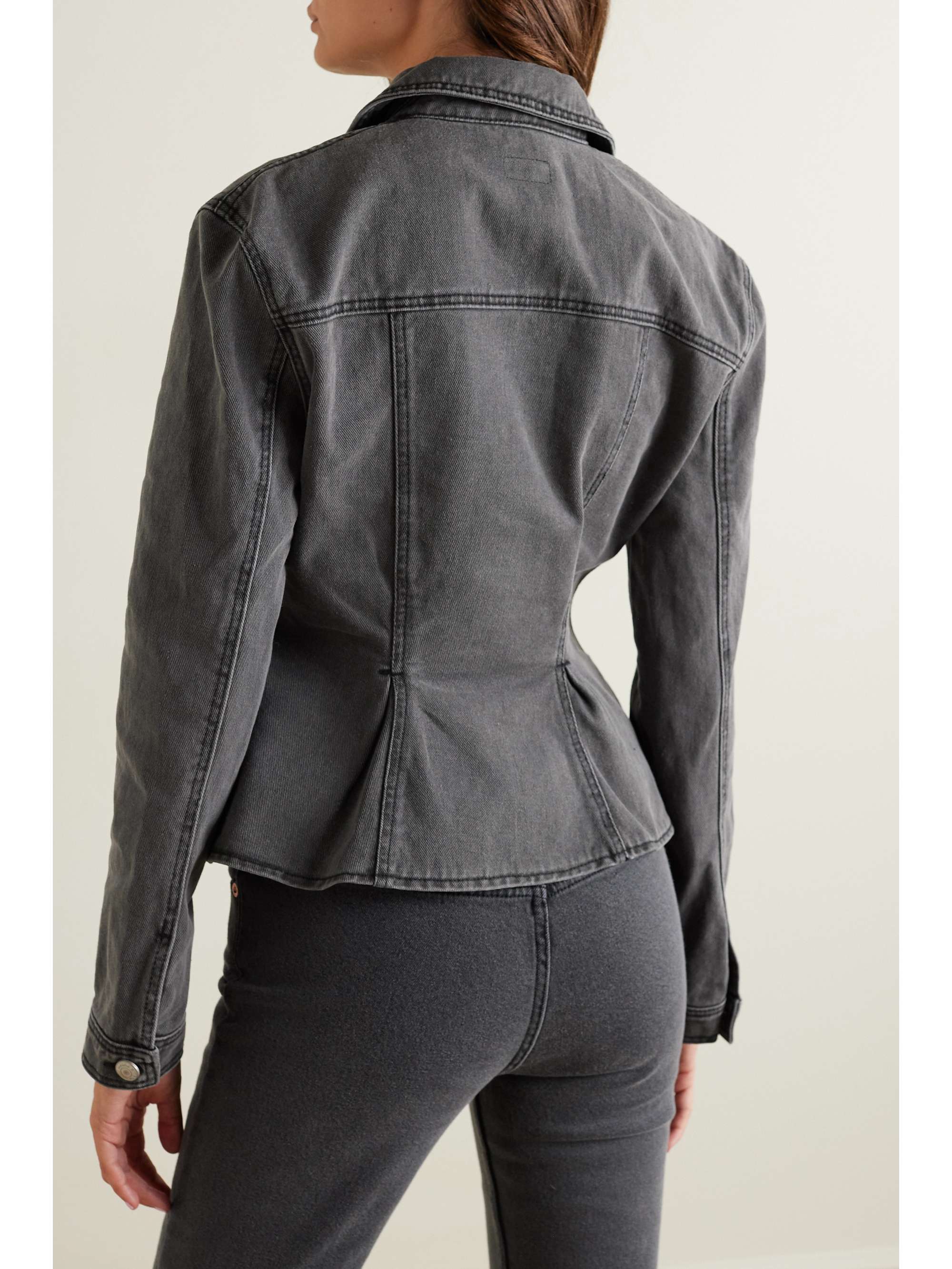 MAGDA BUTRYM Denim peplum jacket | NET-A-PORTER