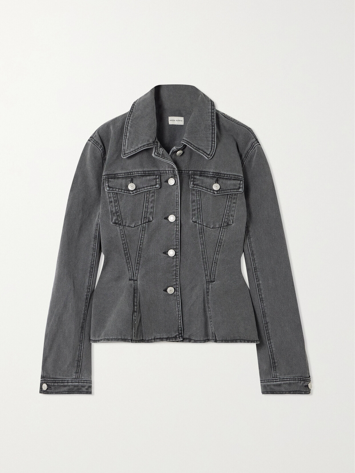 Magda Butrym Flared Cotton Denim Jacket In Unknown