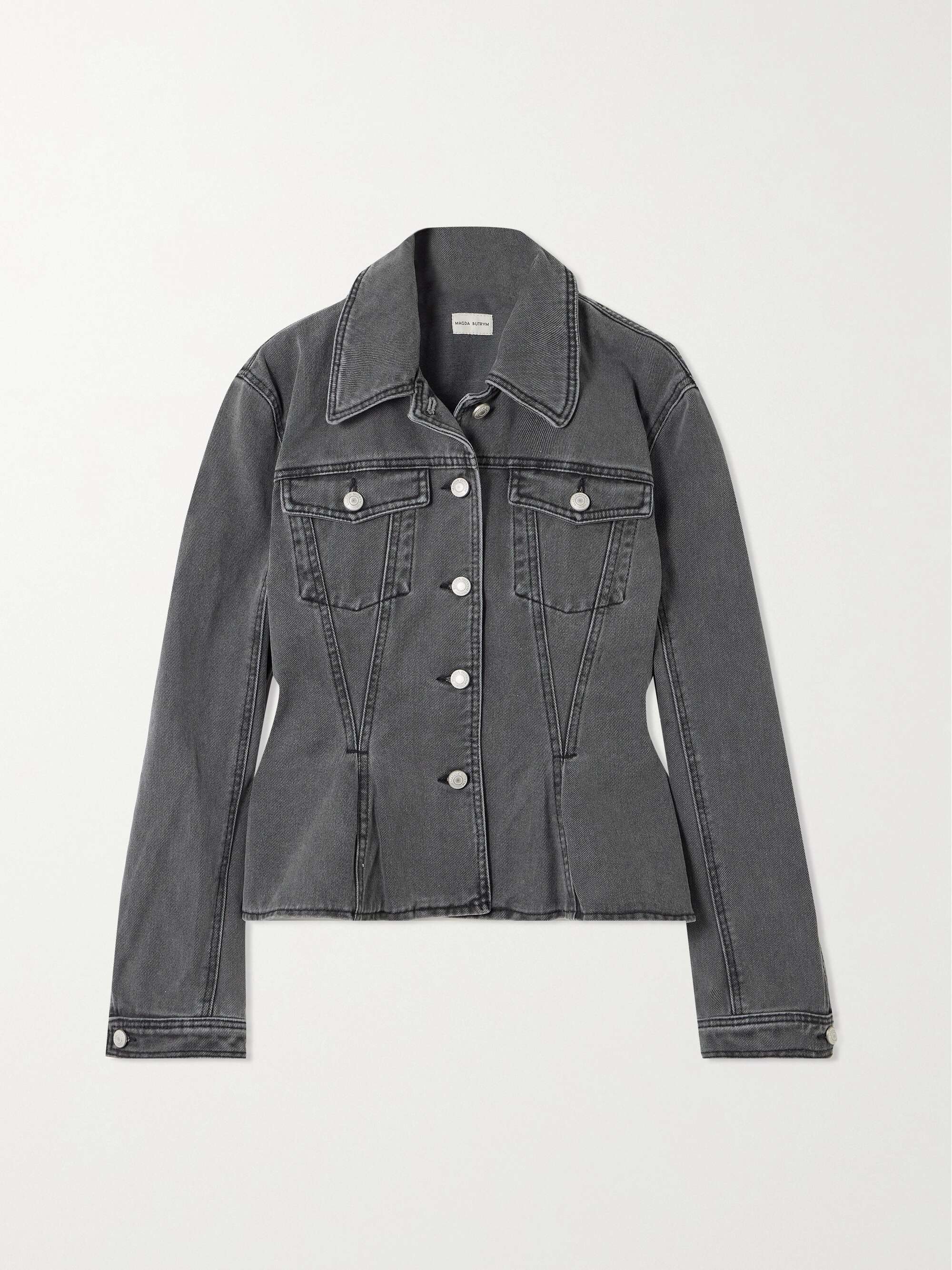 MAGDA BUTRYM Denim peplum jacket | NET-A-PORTER