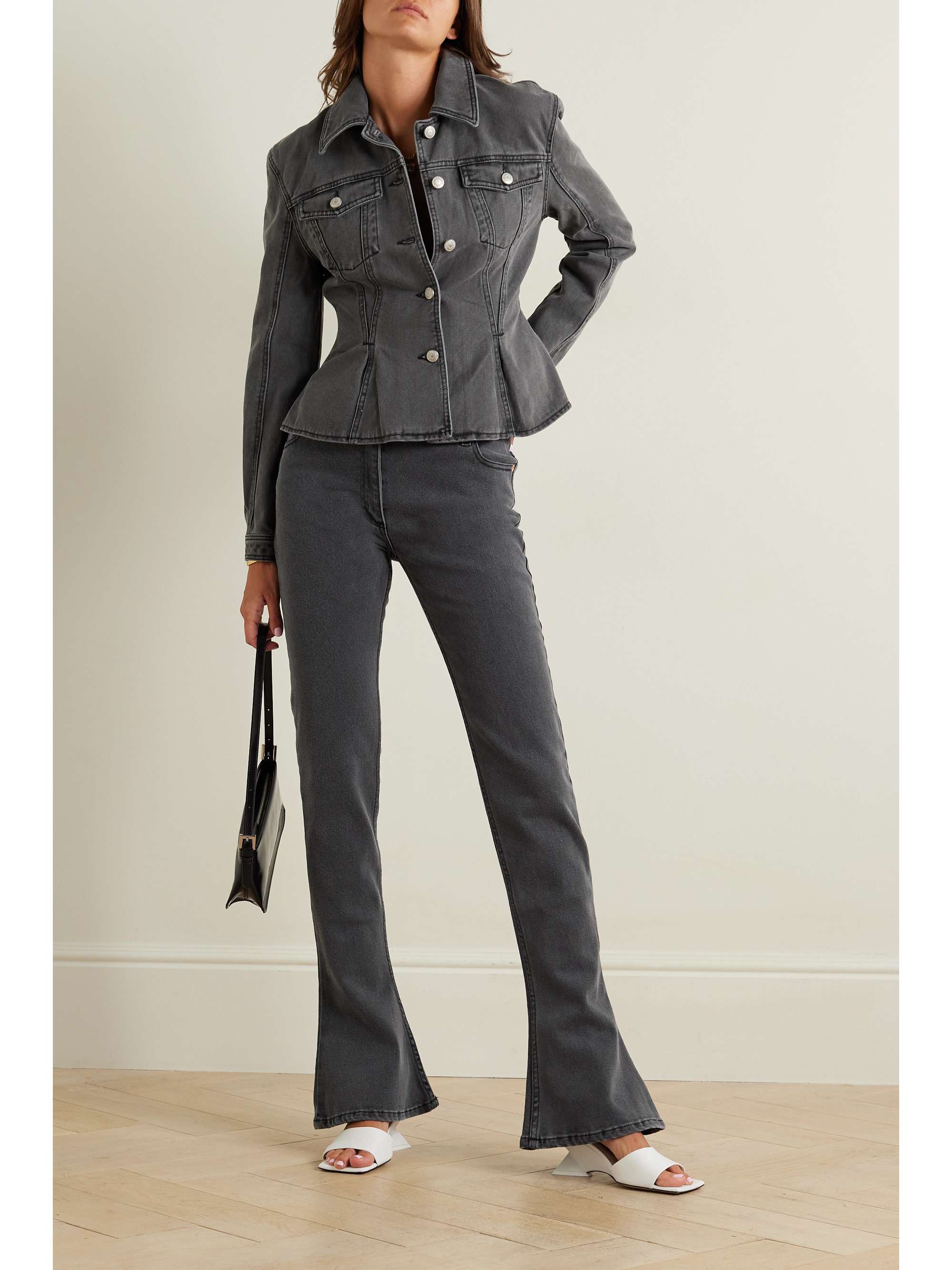 MAGDA BUTRYM Denim peplum jacket | NET-A-PORTER