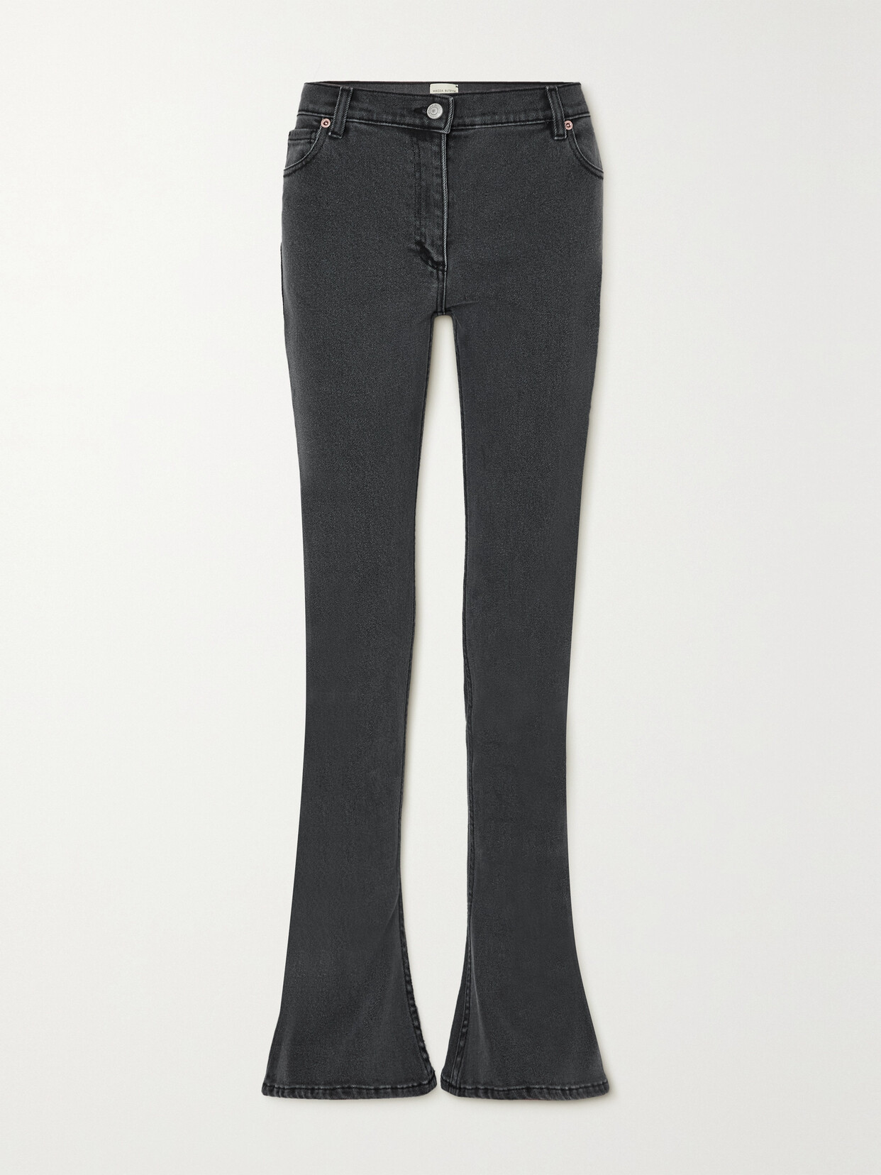 Shop Magda Butrym High-rise Flared Jeans In Gray