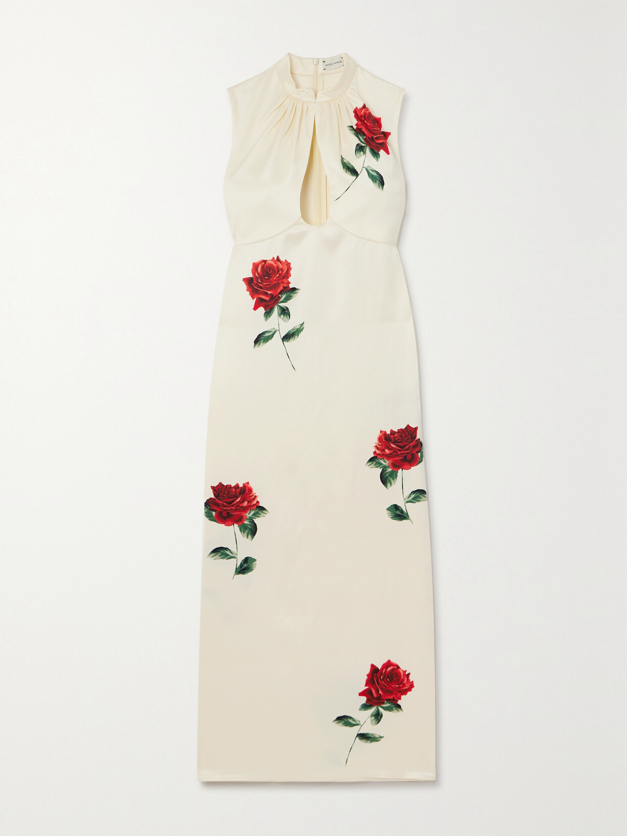 Magda Butrym Floral-print Silk And Wool-blend Midi Dress